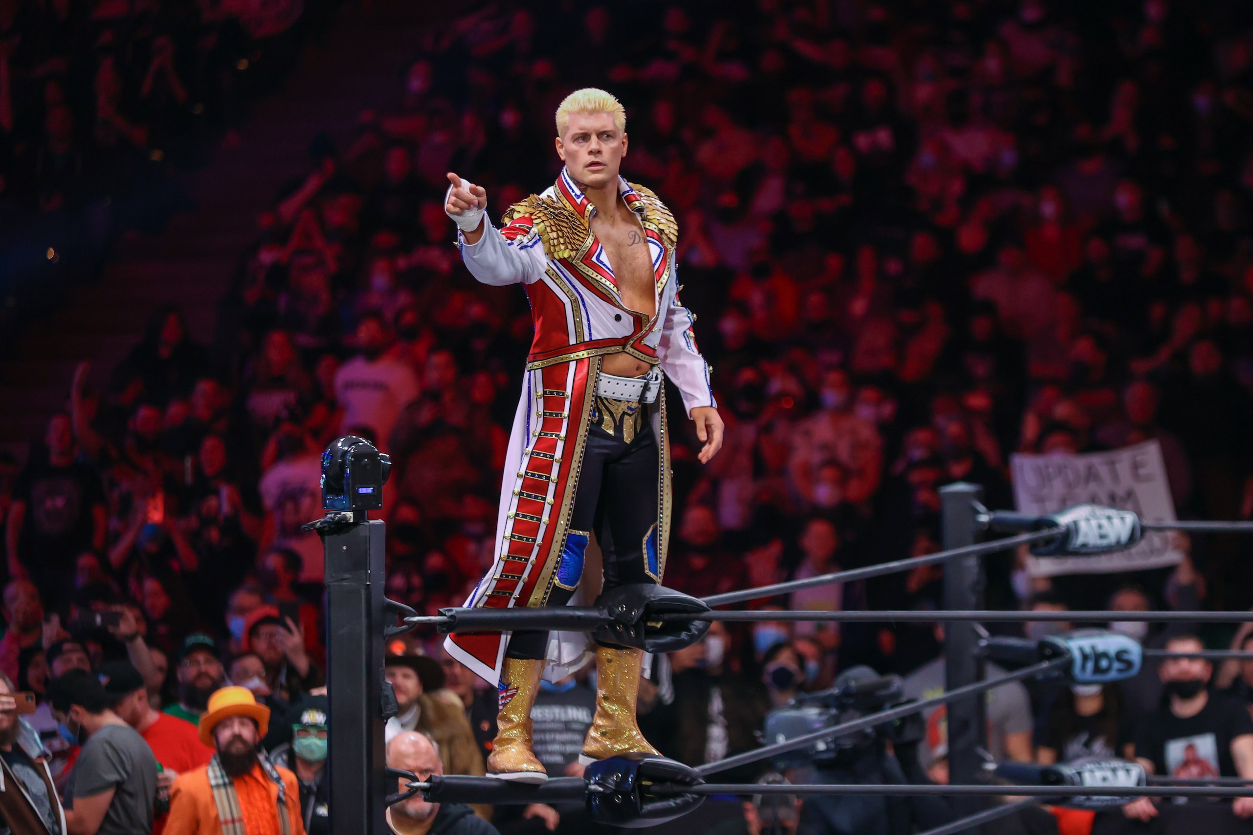 CLEVELAND, OH - JANUARY 26: Cody Rhodes is introduced during AEW Dynamite on January 26, 2022, at the Wolstein Center in Cleveland, OH. (Photo by Frank Jansky/Icon Sportswire via Getty Images)