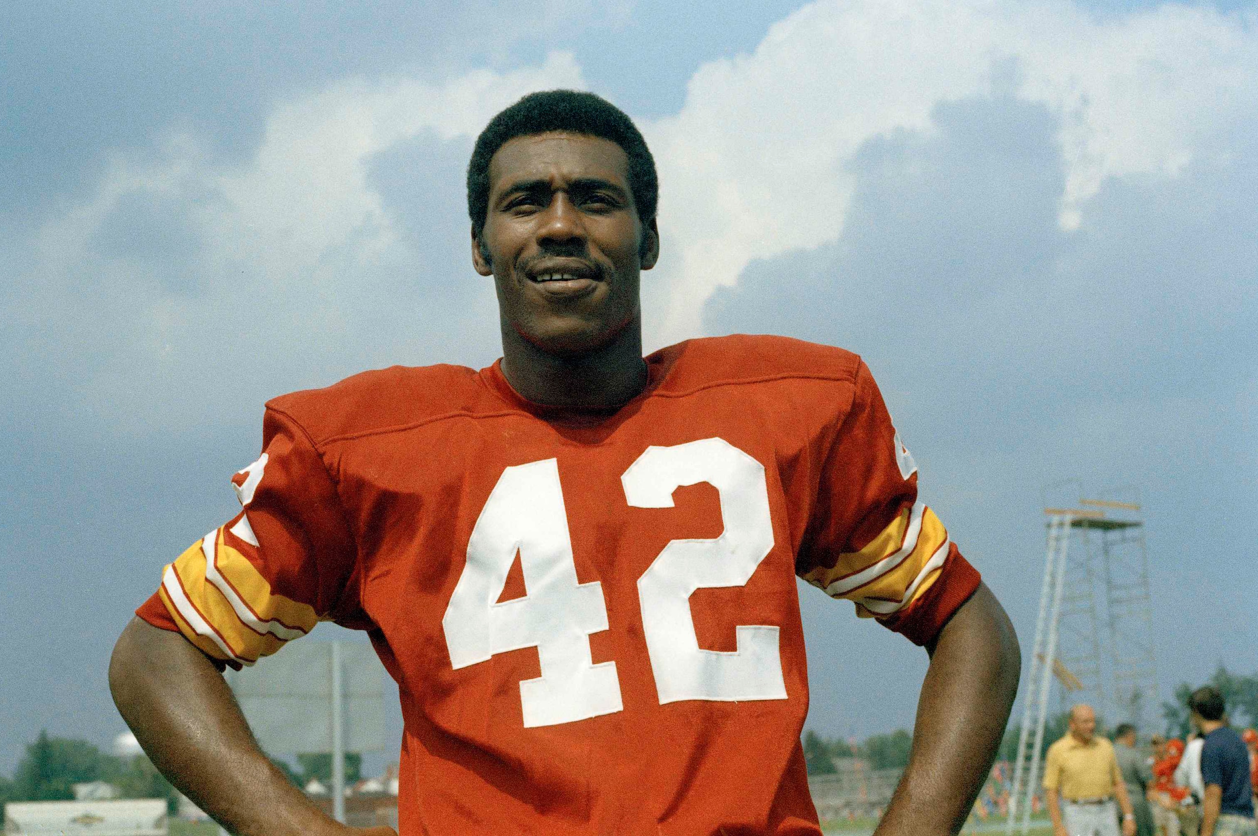Charley Taylor, wide receiver for the Washington Redskins. Undated photo. Location unknown. (AP Photo)
