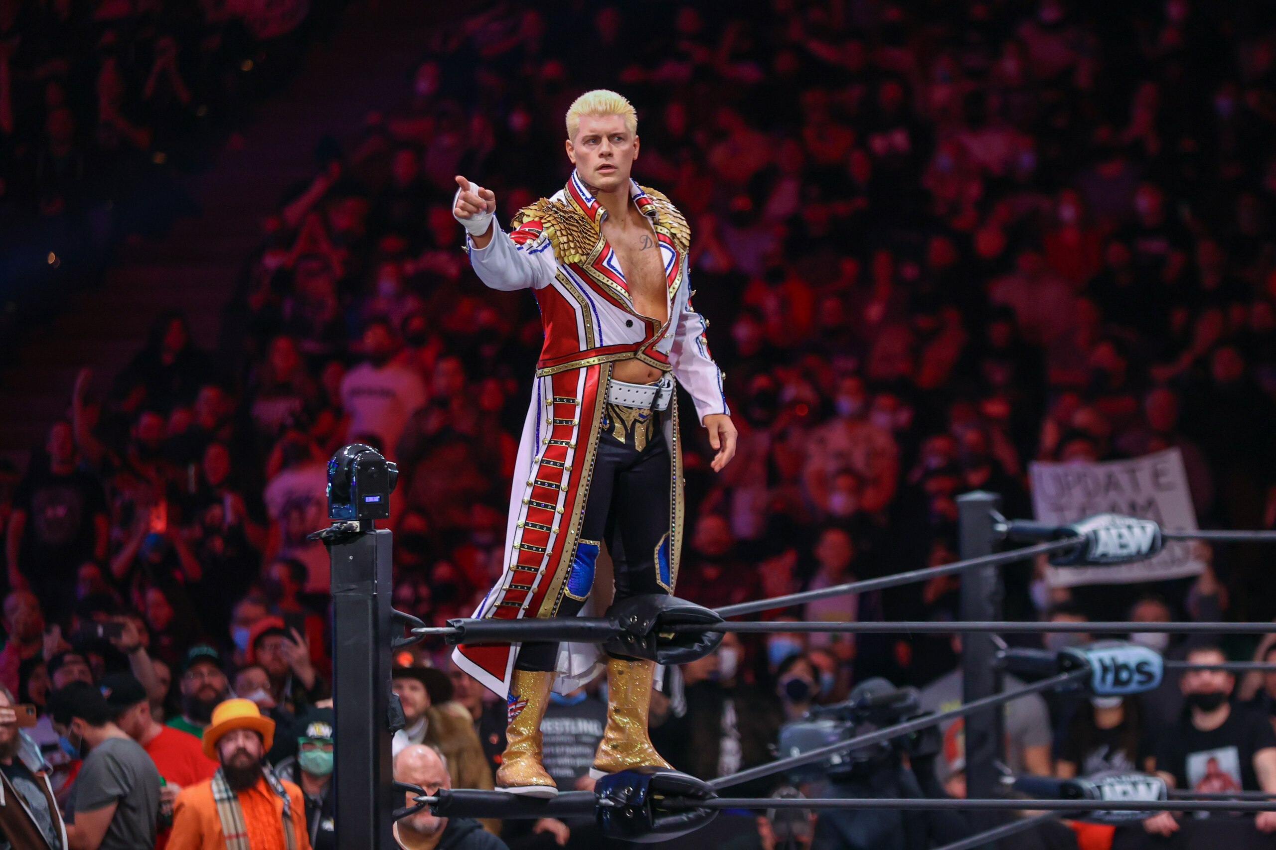 CLEVELAND, OH - JANUARY 26: Cody Rhodes is introduced during AEW Dynamite on January 26, 2022, at the Wolstein Center in Cleveland, OH. (Photo by Frank Jansky/Icon Sportswire via Getty Images)