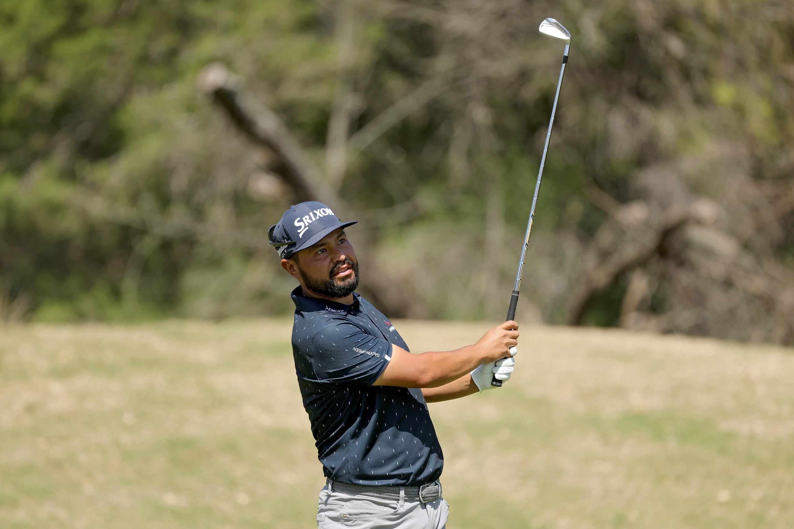 SAN ANTONIO, TEXAS - APRIL 03: J.J. Spaun follows his shot from the 13th tee during the fourth round of the Valero Texas Open at TPC San Antonio on April 03, 2022 in San Antonio, Texas. (Photo by Stacy Revere/Getty Images)