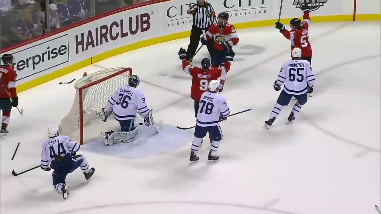 Huberdeau, Panthers rally from 4 down, beat Leafs 7-6 in OT