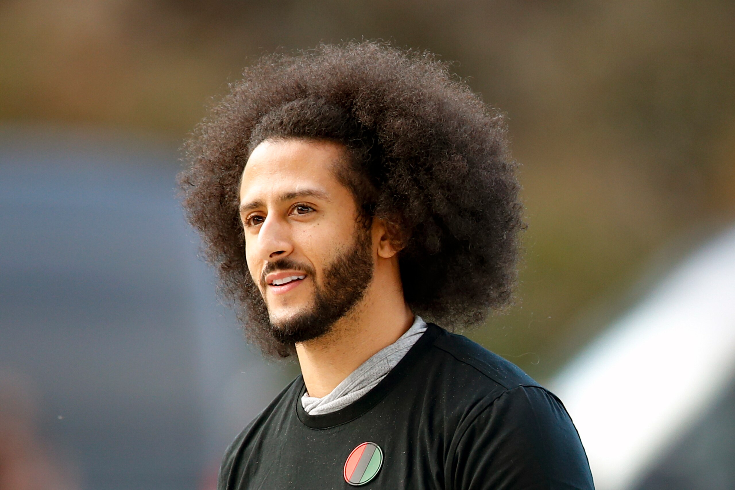 FILE - In this Nov. 16, 2019, file photo, free agent quarterback Colin Kaepernick arrives for a workout for NFL football scouts and media in Riverdale, Ga. Kaepernick has been a leader in the fight for social justice by people of color not just in the football world or the sports world. Recent developments have raised his profile and, more significantly, reminded many of the sacrifices he has made while protesting social injustice and police brutality.(AP Photo/Todd Kirkland, File)