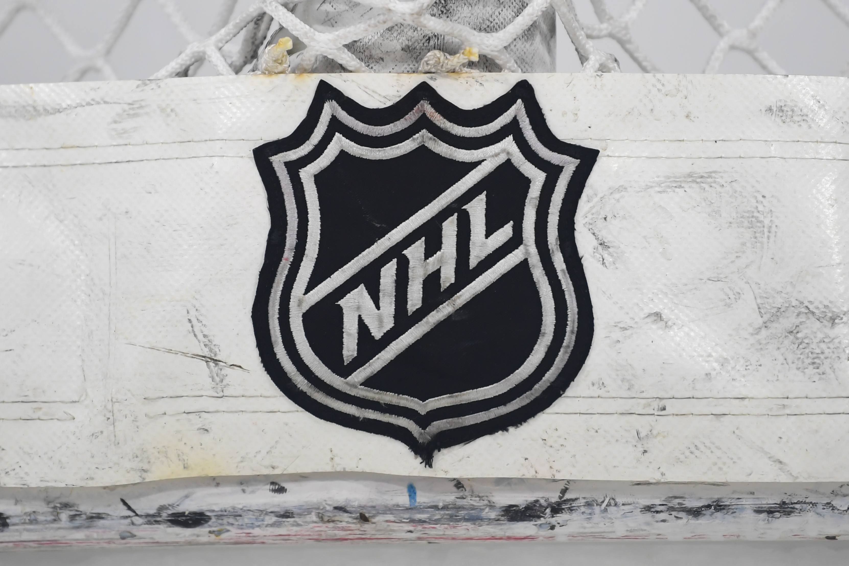 CHICAGO, IL - JANUARY 22: A general view of an NHL logo on the back of a net during warms up prior to a game between the Chicago Blackhawks and the Tampa Bay Lightning on January 22, 2018, at the United Center in Chicago, IL. (Photo by Patrick Gorski/Icon Sportswire via Getty Images)