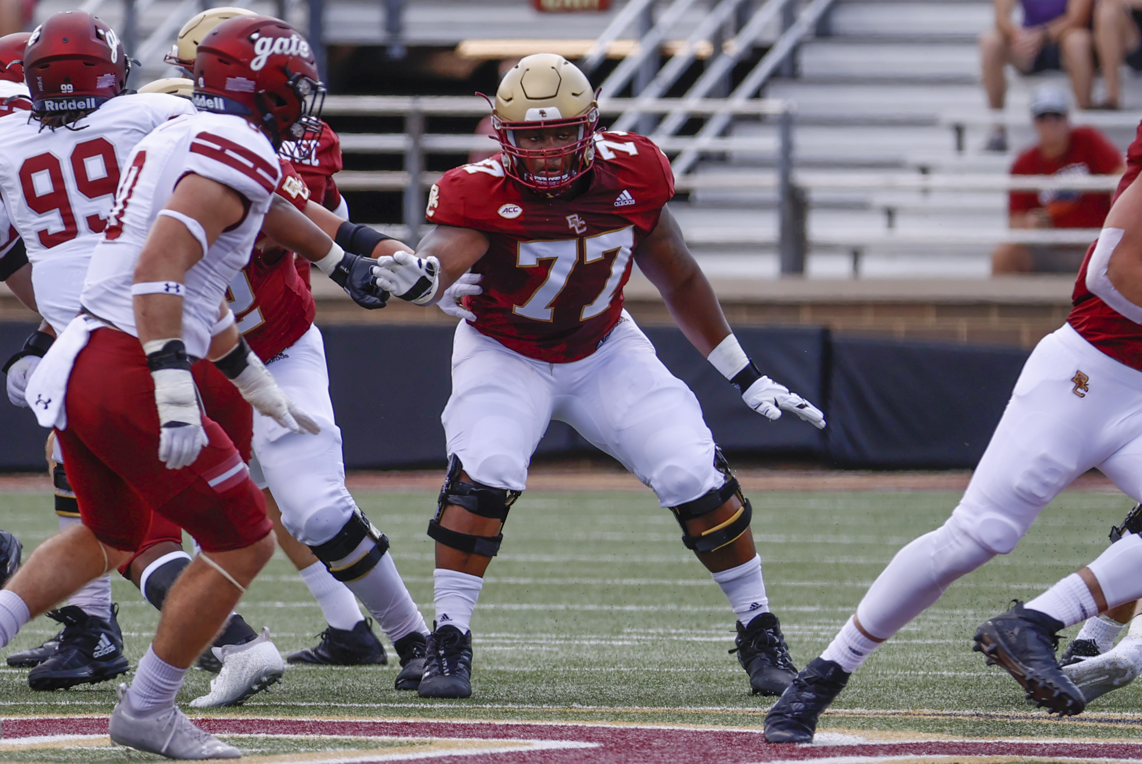 Los Angeles Chargers select Boston College OG Zion Johnson with the 17th  pick. Grade: A