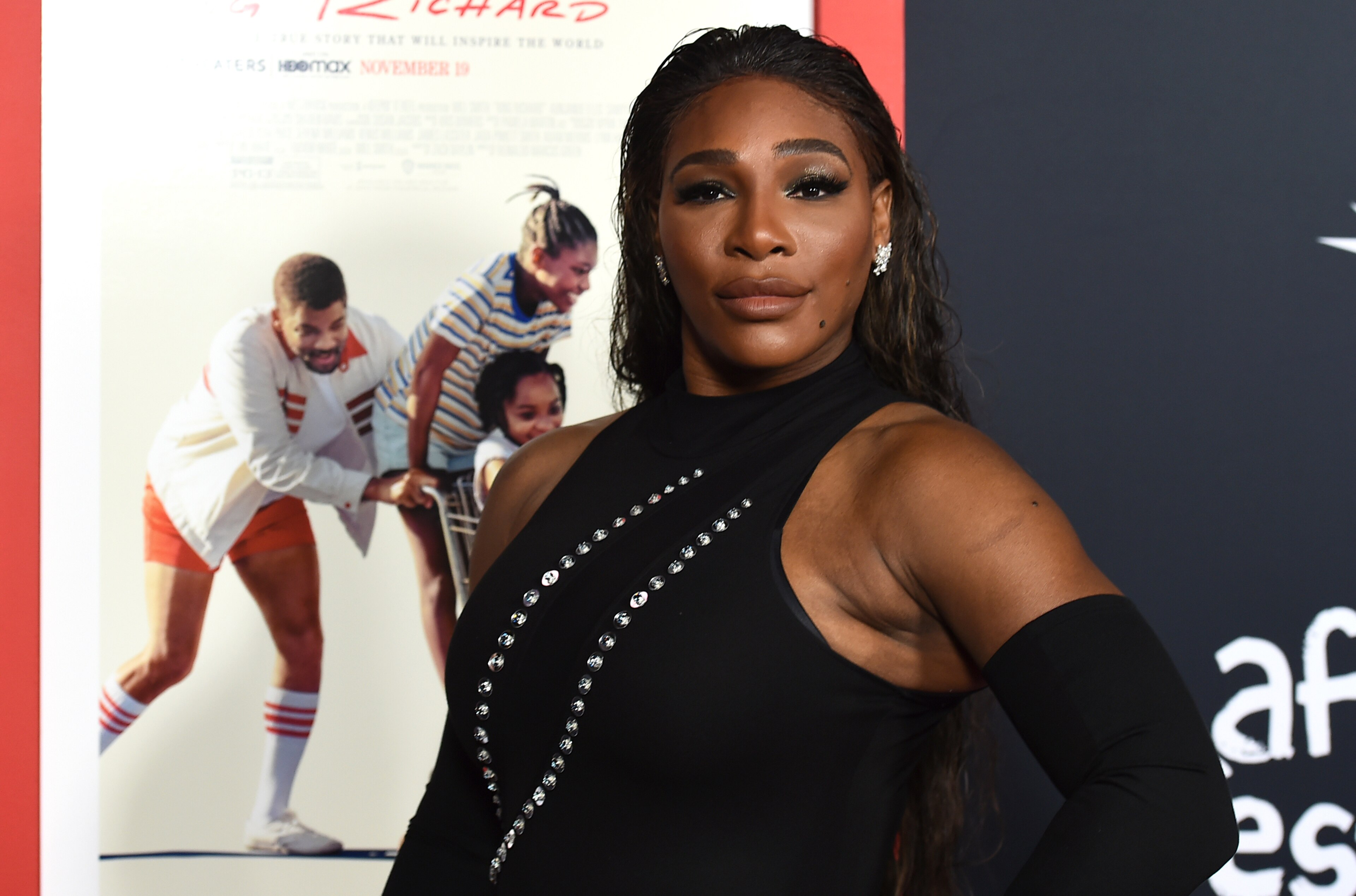 FILE - Executive producer Serena Williams arrives at the premiere of "King Richard" during the American Film Fest at the TCL Chinese Theatre on Sunday, Nov. 14, 2021, in Los Angeles. Williams is normally the one participating in a major championship matchup, but the six-time Wimbledon winner is looking forward to watching the Super Bowl along with her commercial. The tennis superstar stars in a Michelob ULTRA commercial along with several other athletes such as Peyton Manning, Jimmy Butler and Nneka Ogwumike for a competitive game of bowling. (Photo by Jordan Strauss/Invision/AP, File) FILE - Executive producer Serena Williams arrives at the premiere of "King Richard" during the American Film Fest at the TCL Chinese Theatre on Sunday, Nov. 14, 2021, in Los Angeles. Williams is normally the one participating in a major championship matchup, but the six-time Wimbledon winner is looking forward to watching the Super Bowl along with her commercial. The tennis superstar stars in a Michelob ULTRA commercial along with several other athletes such as Peyton Manning, Jimmy Butler and Nneka Ogwumike for a competitive game of bowling. (Photo by Jordan Strauss/Invision/AP, File)