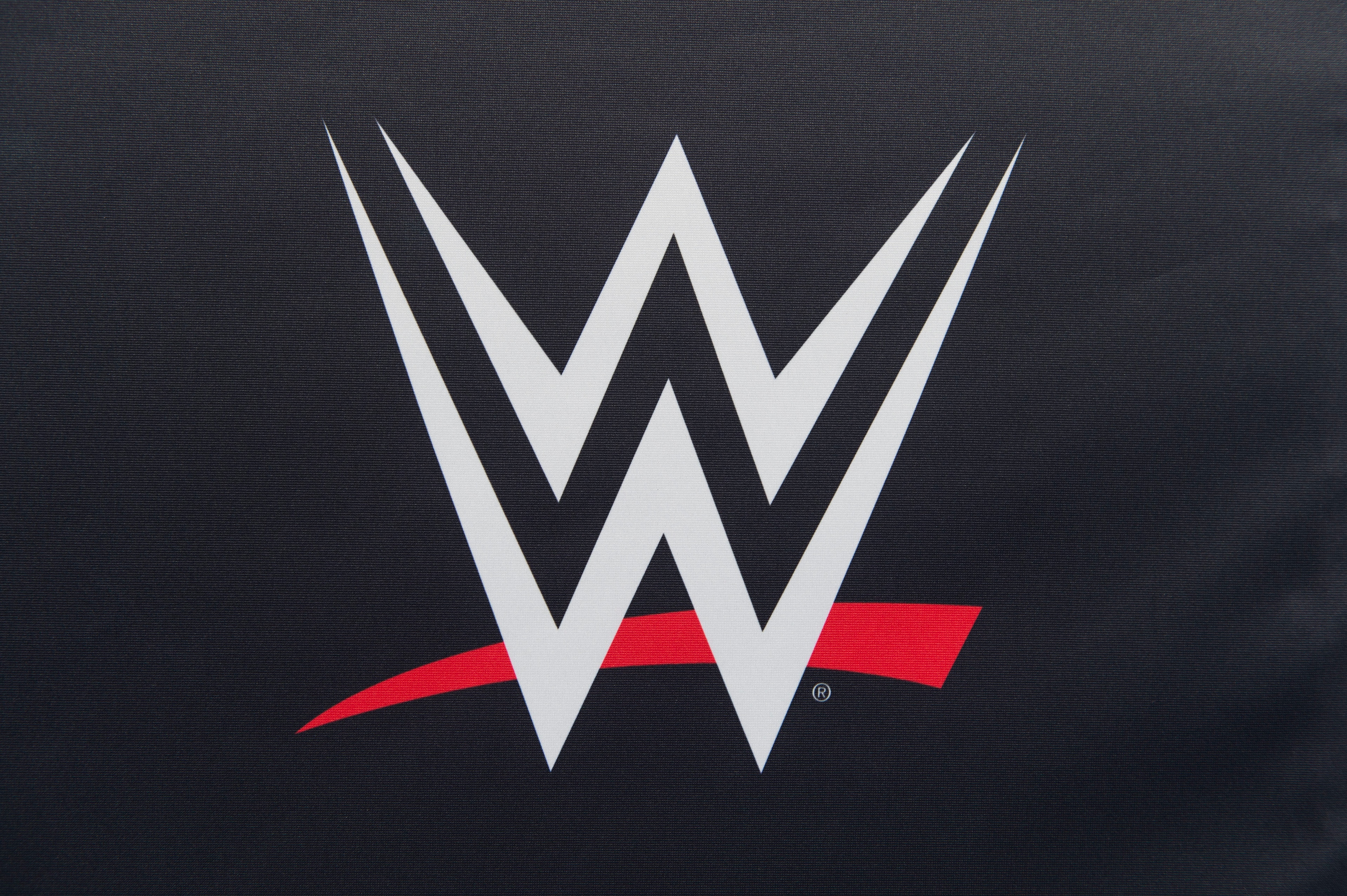 COLOGNE, GERMANY - NOVEMBER 07: A WWE Logo at the WWE Live Tryout at the Motorworld on November 7, 2018 in Cologne, Germany. (Photo by Marc Pfitzenreuter/Getty Images) COLOGNE, GERMANY - NOVEMBER 07: A WWE Logo at the WWE Live Tryout at the Motorworld on November 7, 2018 in Cologne, Germany. (Photo by Marc Pfitzenreuter/Getty Images)