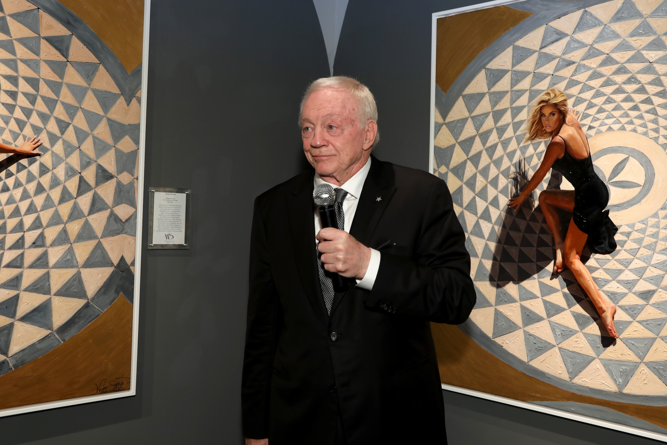 LOS ANGELES, CALIFORNIA - FEBRUARY 11: Jerry Jones speaks during the Forbes Super Party at Winn Slavin Fine Art on February 11, 2022 in Los Angeles, California. (Photo by Anna Webber/Getty Images for Forbes) LOS ANGELES, CALIFORNIA - FEBRUARY 11: Jerry Jones speaks during the Forbes Super Party at Winn Slavin Fine Art on February 11, 2022 in Los Angeles, California. (Photo by Anna Webber/Getty Images for Forbes)
