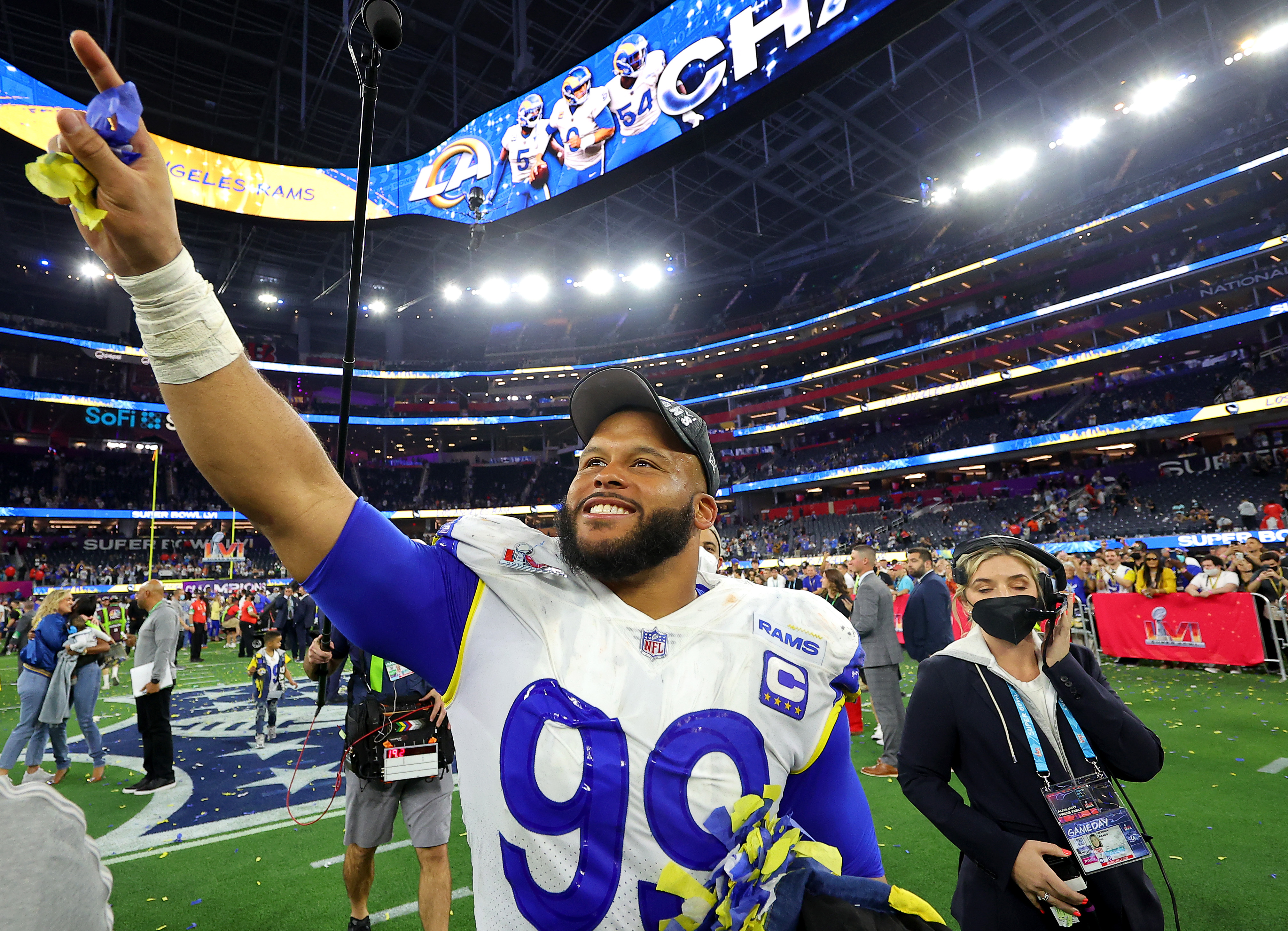 Aaron Donald Comments on Rumors of Rams Contract, Retirement After Super  Bowl Win, News, Scores, Highlights, Stats, and Rumors