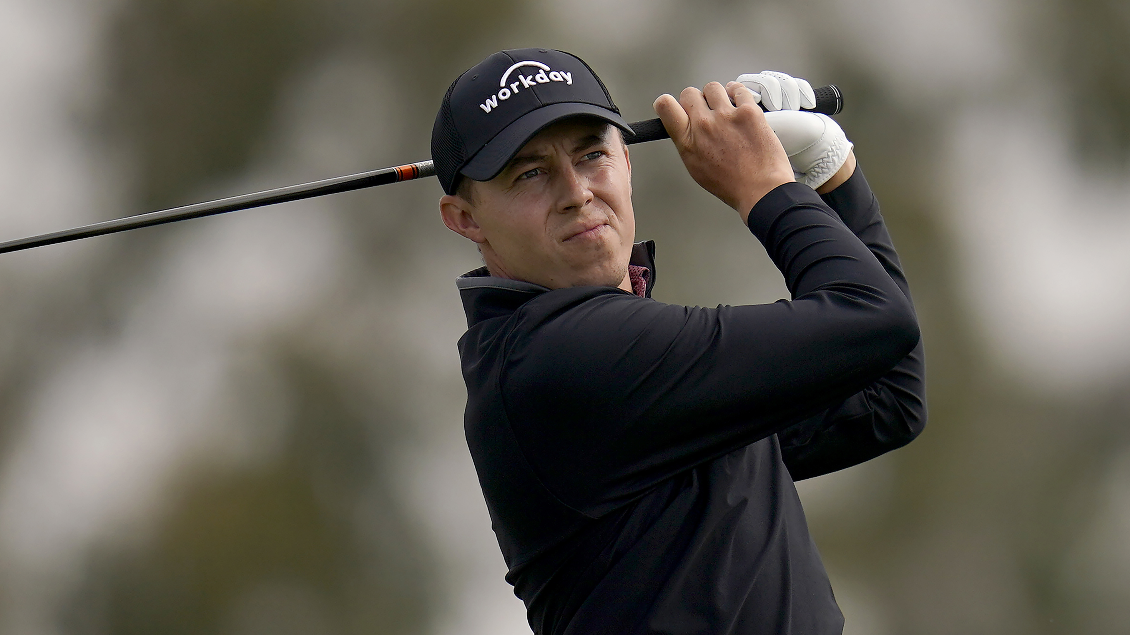 Matt Fitzpatrick, of England, plays his shot from the second tee during the first round of the U.S. Open Golf Championship, Thursday, June 17, 2021, at Torrey Pines Golf Course in San Diego. (AP Photo/Gregory Bull)