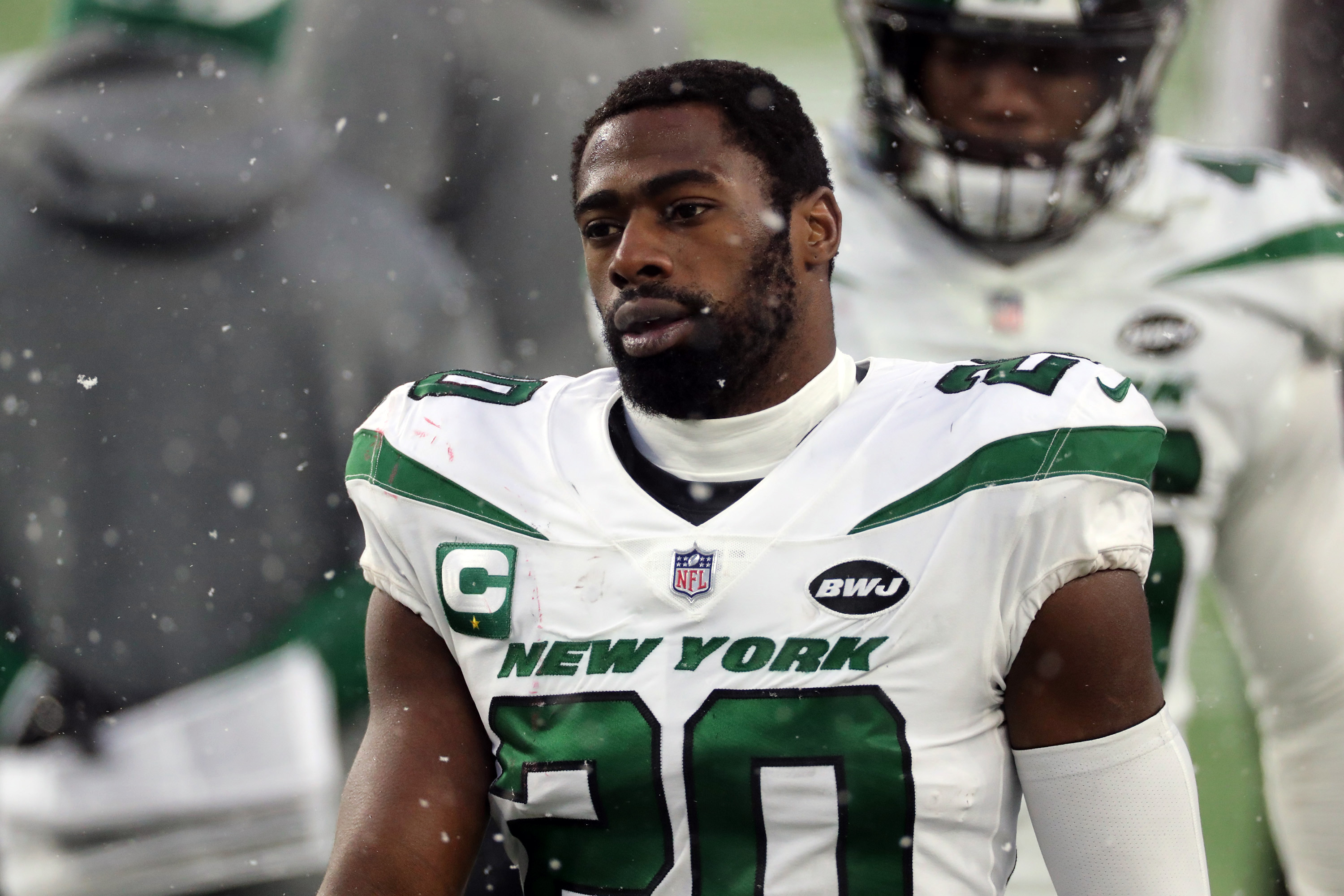 New York Giants cornerback Zyon Gilbert (38) runs on the field during the  second quarter of an NFL football game, against the Philadelphia Eagles  Sunday, Dec. 11, 2022, in East Rutherford, N.J. (