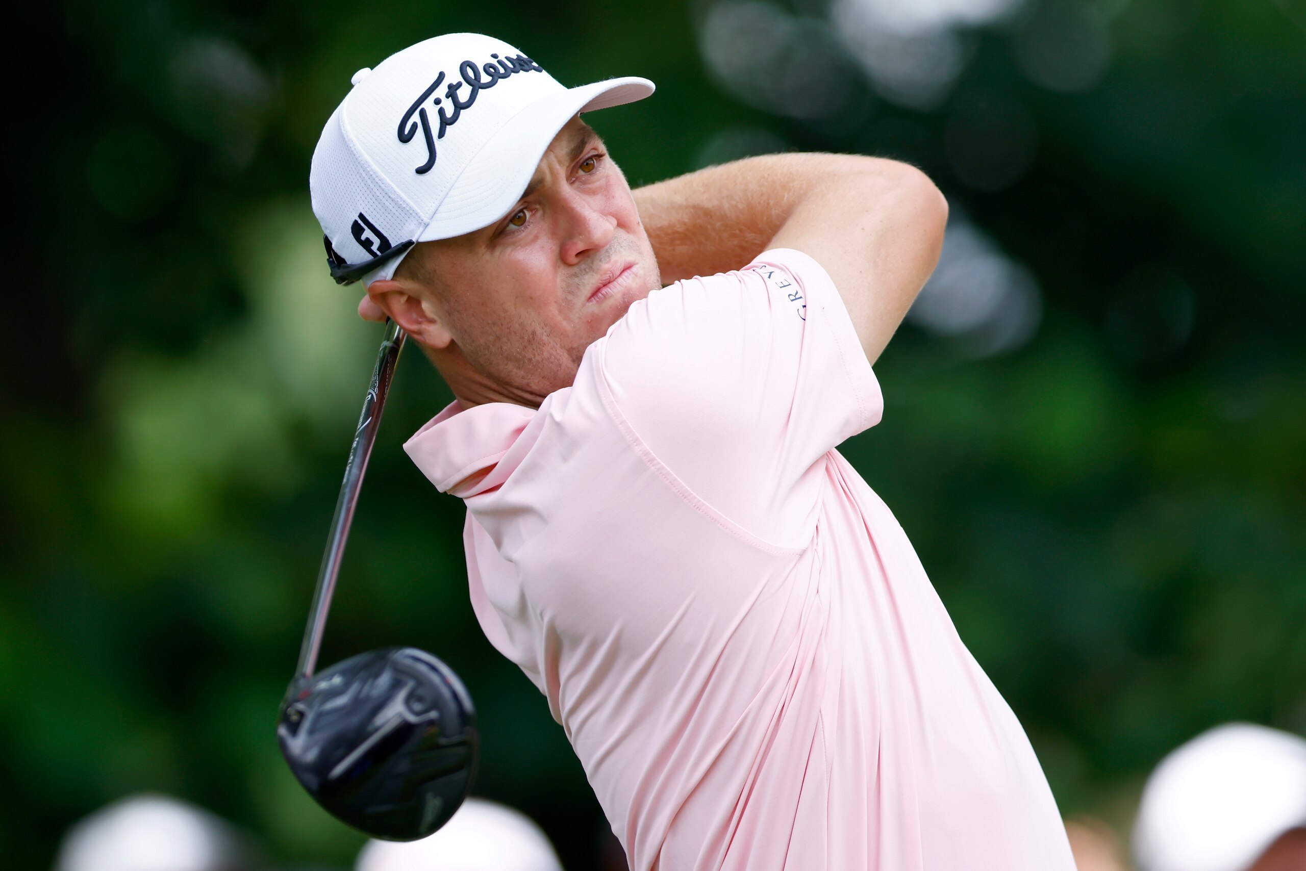 ETOBICOKE, ONTARIO - JUNE 12: Justin Thomas of the United States plays his shot from the second tee during the final round of the RBC Canadian Open at St. George's Golf and Country Club on June 12, 2022 in Etobicoke, Ontario. (Photo by Vaughn Ridley/Getty Images) ETOBICOKE, ONTARIO - JUNE 12: Justin Thomas of the United States plays his shot from the second tee during the final round of the RBC Canadian Open at St. George's Golf and Country Club on June 12, 2022 in Etobicoke, Ontario. (Photo by Vaughn Ridley/Getty Images)