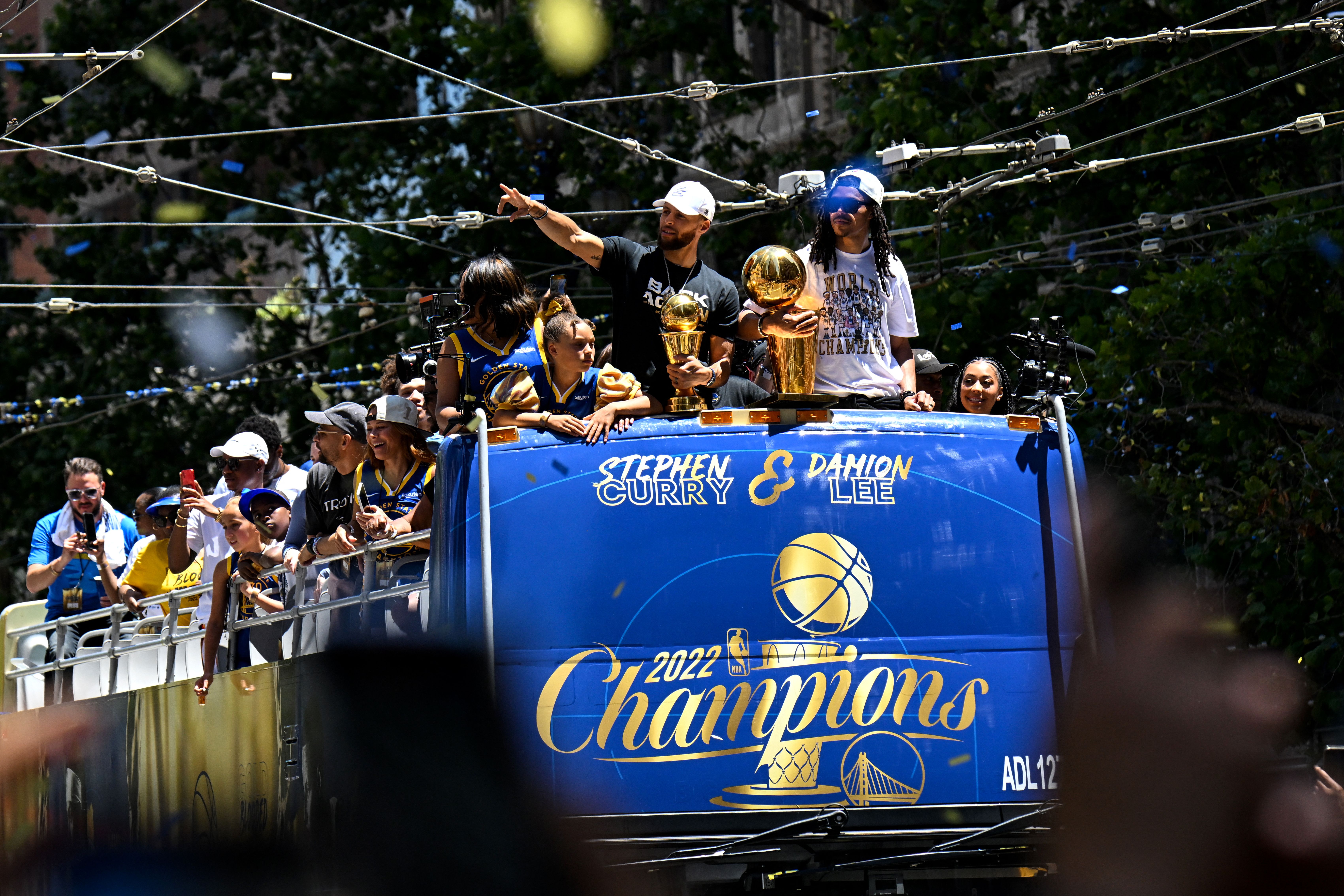 Warriors NBA Championship parade moments