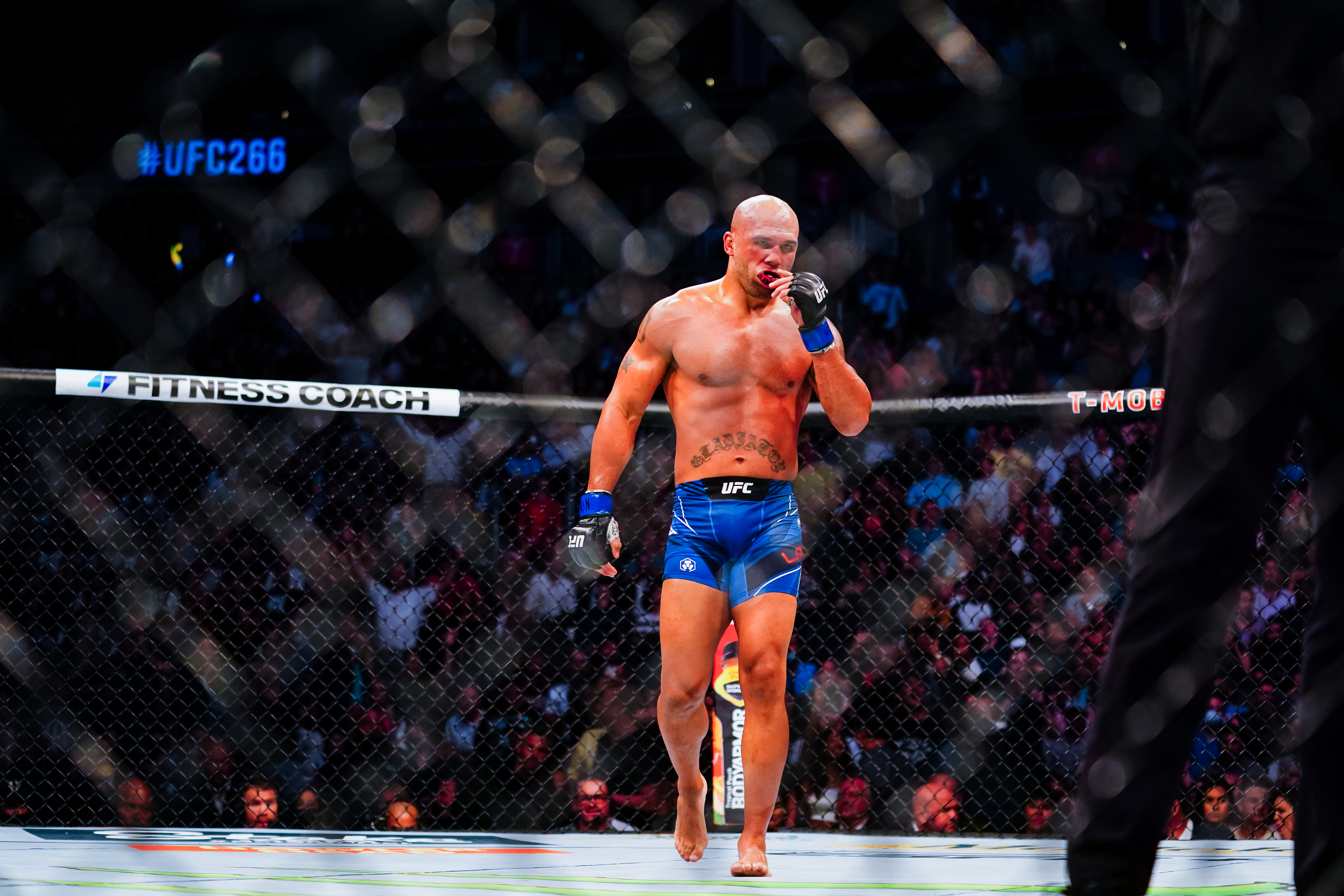 LAS VEGAS, NV - SEPTEMBER 25: Robbie Lawler after he knocked out Nick Diaz in the third round of their Middleweight fight during UFC 266 at T-Mobile Arena on September 25, 2021 in Las Vegas, Nevada. (Photo by Alex Bierens de Haan/Getty Images)