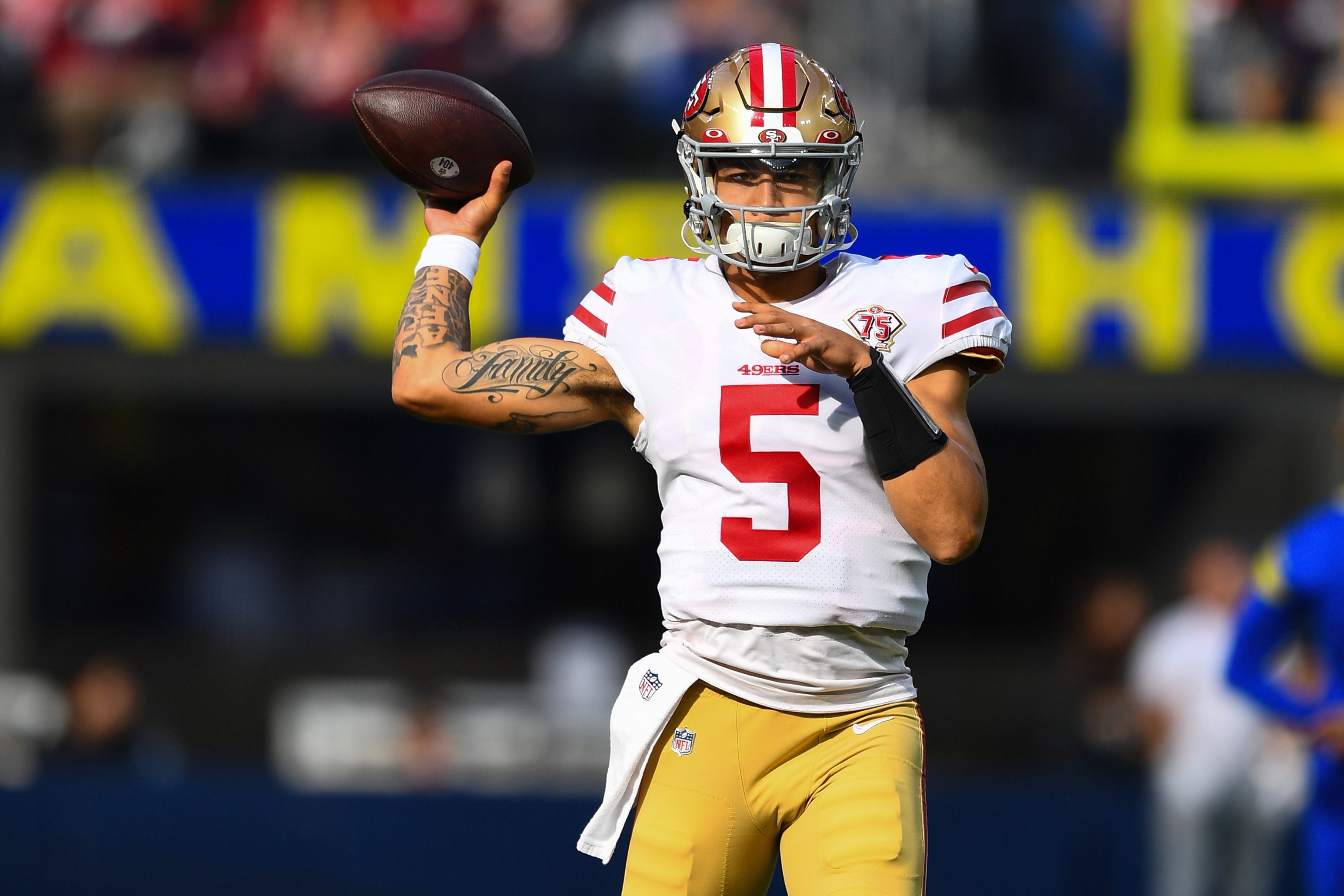 Jerry Rice reveals one area where 49ers QB Trey Lance can improve