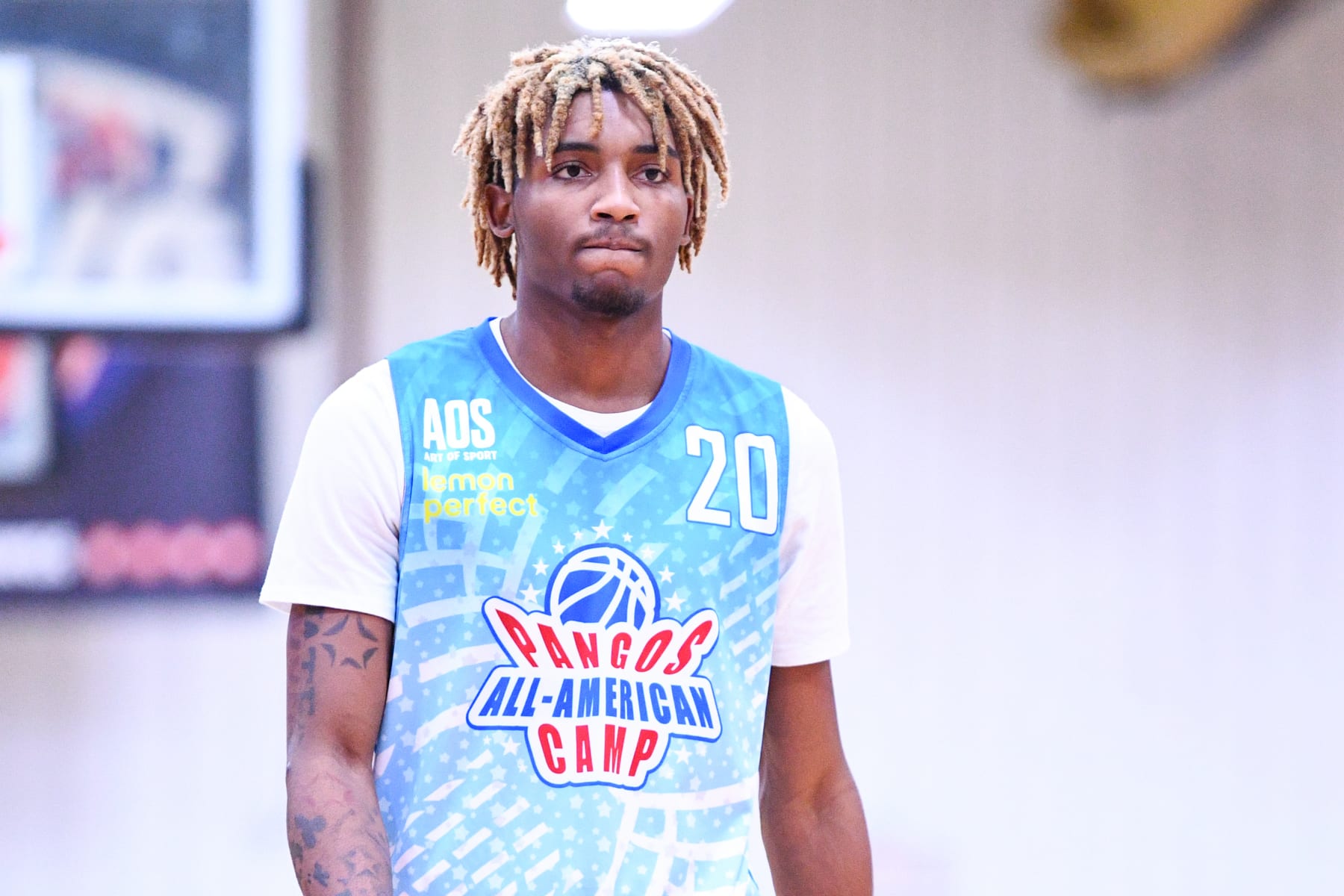 LAS VEGAS, NV - JUNE 07: Arterio Morris looks on during the Pangos All-American Camp on June 7, 2021 at the Tarkanian Basketball Academy in Las Vegas, NV. (Photo by Brian Rothmuller/Icon Sportswire via Getty Images)