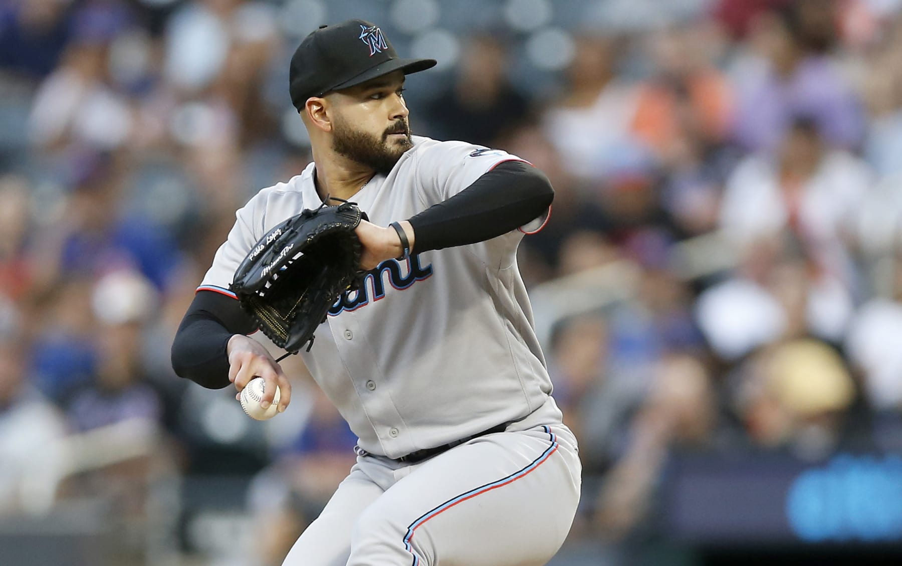 NEW YORK, NEW YORK - JULY 08: Pablo Lopez #49 of the Miami Marlins in action against the New York Mets at Citi Field on July 08, 2022 in New York City. The Marlins defeated the New York Mets 5-2. (Photo by Jim McIsaac/Getty Images) NEW YORK, NEW YORK - JULY 08: Pablo Lopez #49 of the Miami Marlins in action against the New York Mets at Citi Field on July 08, 2022 in New York City. The Marlins defeated the New York Mets 5-2. (Photo by Jim McIsaac/Getty Images)