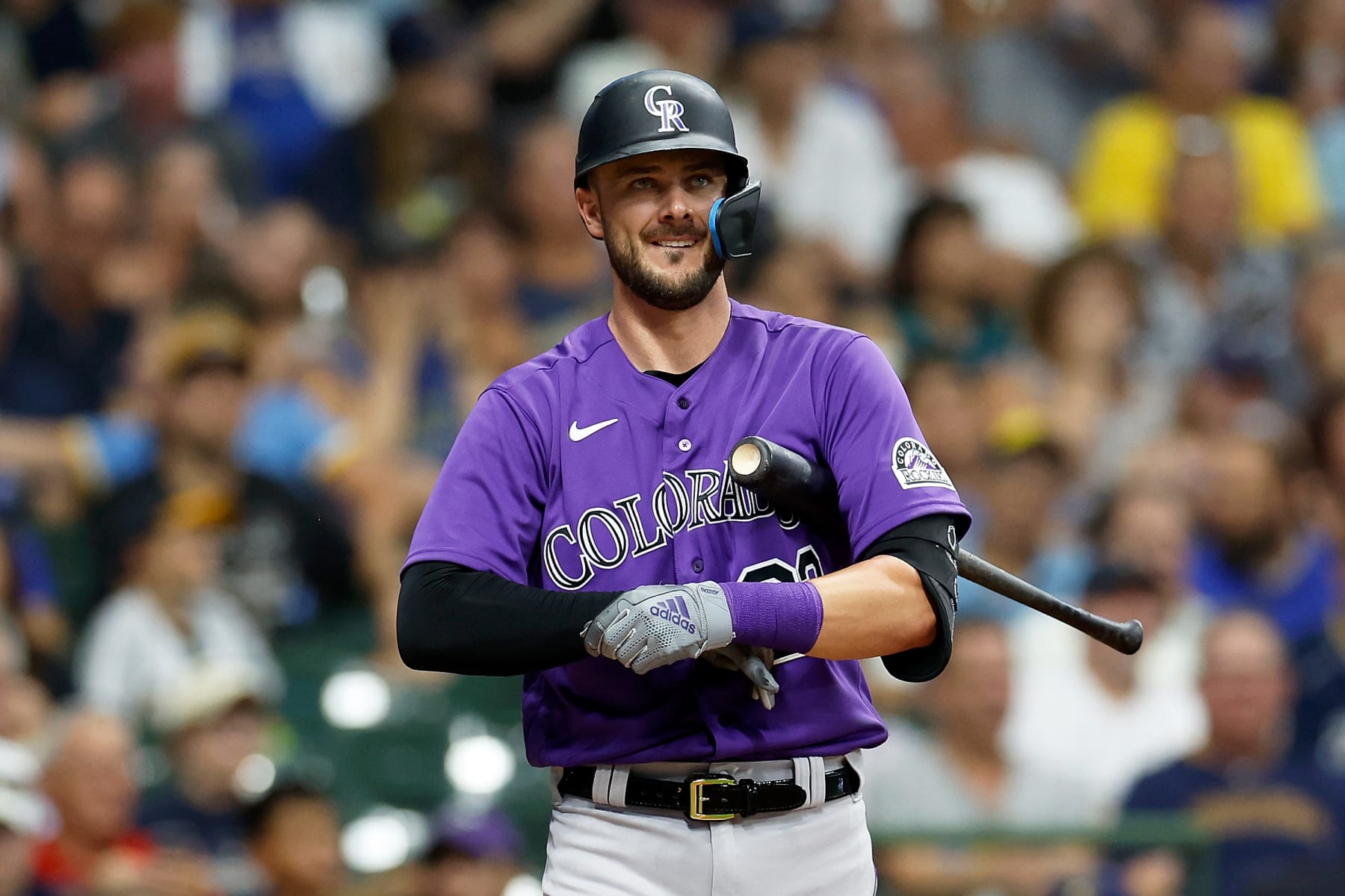 Colorado Rockies' Kris Bryant plays during a baseball game