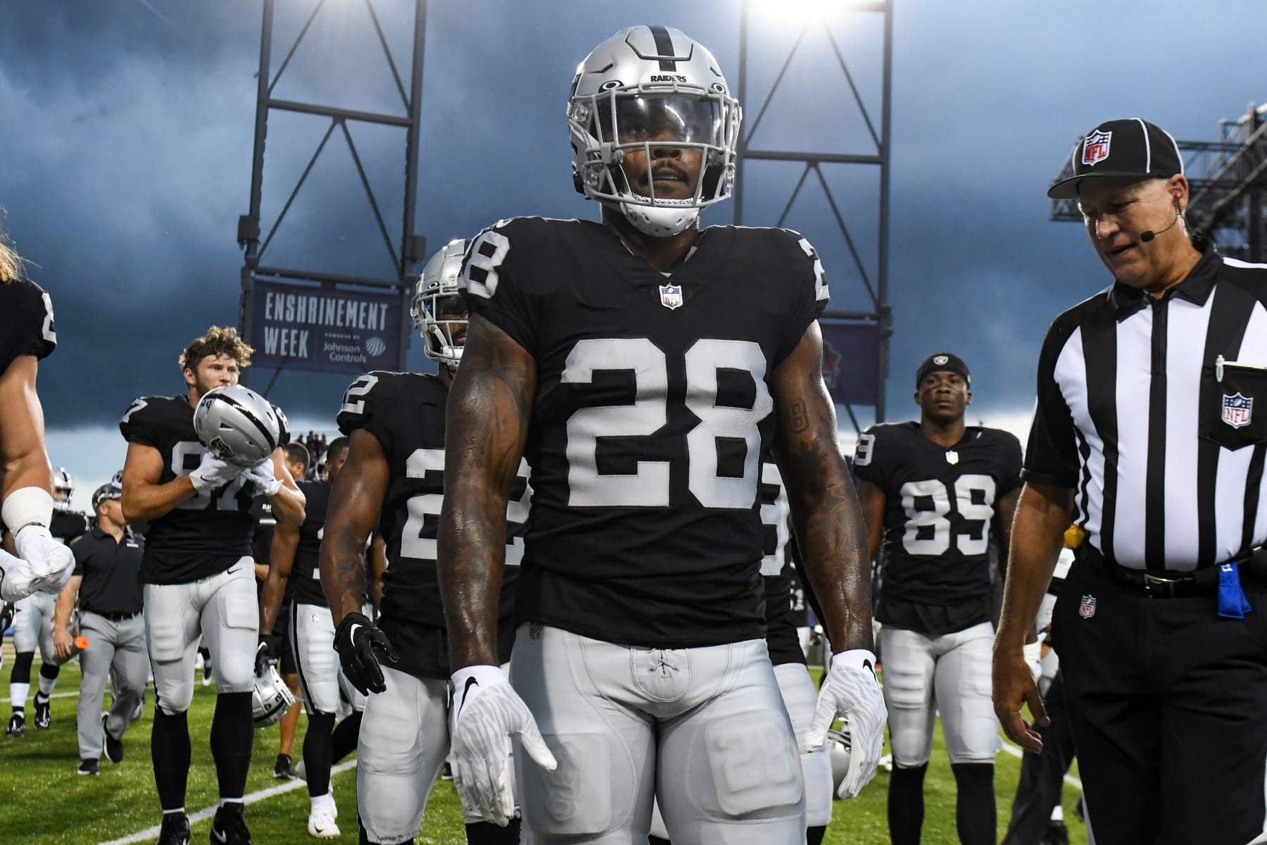 Jacksonville Jaguars wide receiver Willie Johnson warms up before the Hall  of Fame exhibition football game, between the Las Vegas Raiders and the Jacksonville  Jaguars in Canton, Ohio, August 4, 2022. (AP