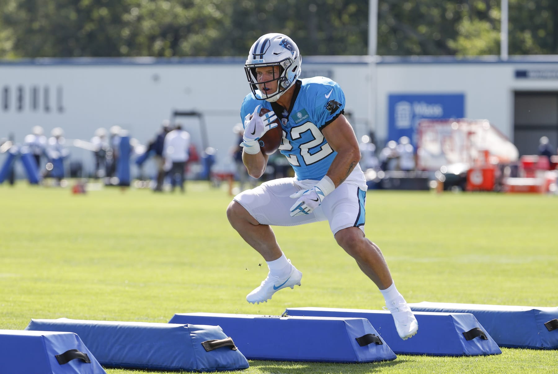 Carolina Panthers NFL preseason practice with Patriots next