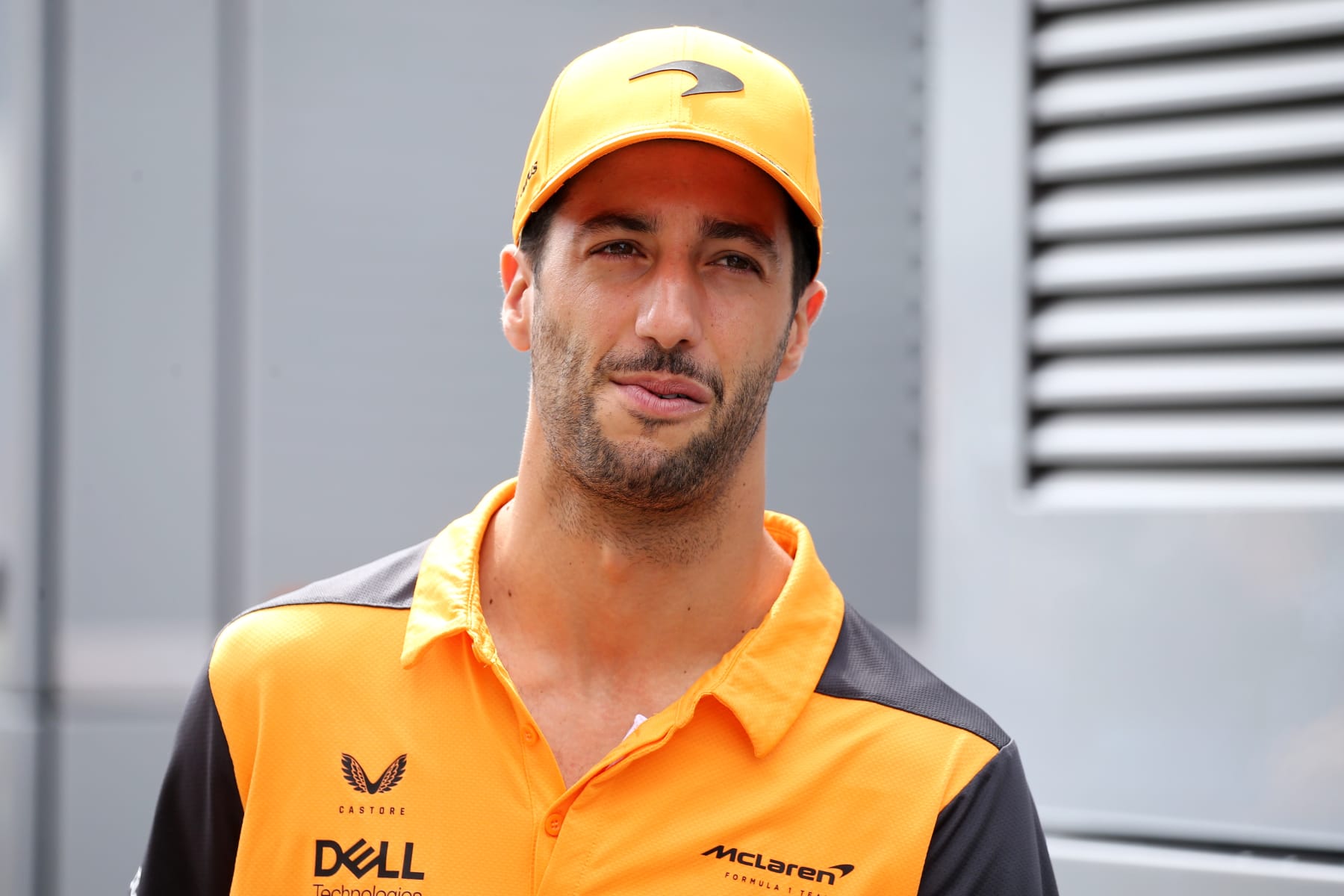 HUNGARORING, MOGYOROD, HUNGARY - 2022/07/31: Daniel Ricciardo of McLaren in the paddock before the F1 Grand Prix of Hungary. (Photo by Marco Canoniero/LightRocket via Getty Images)