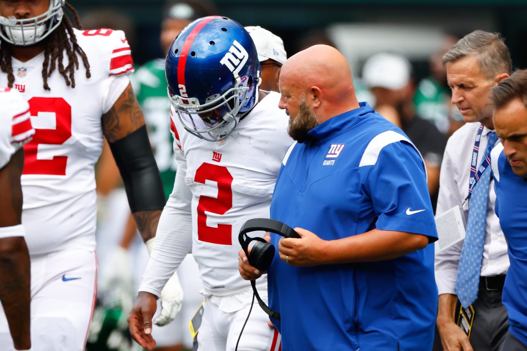 Jets' Flacco, starting O struggle; Giants' Taylor injured