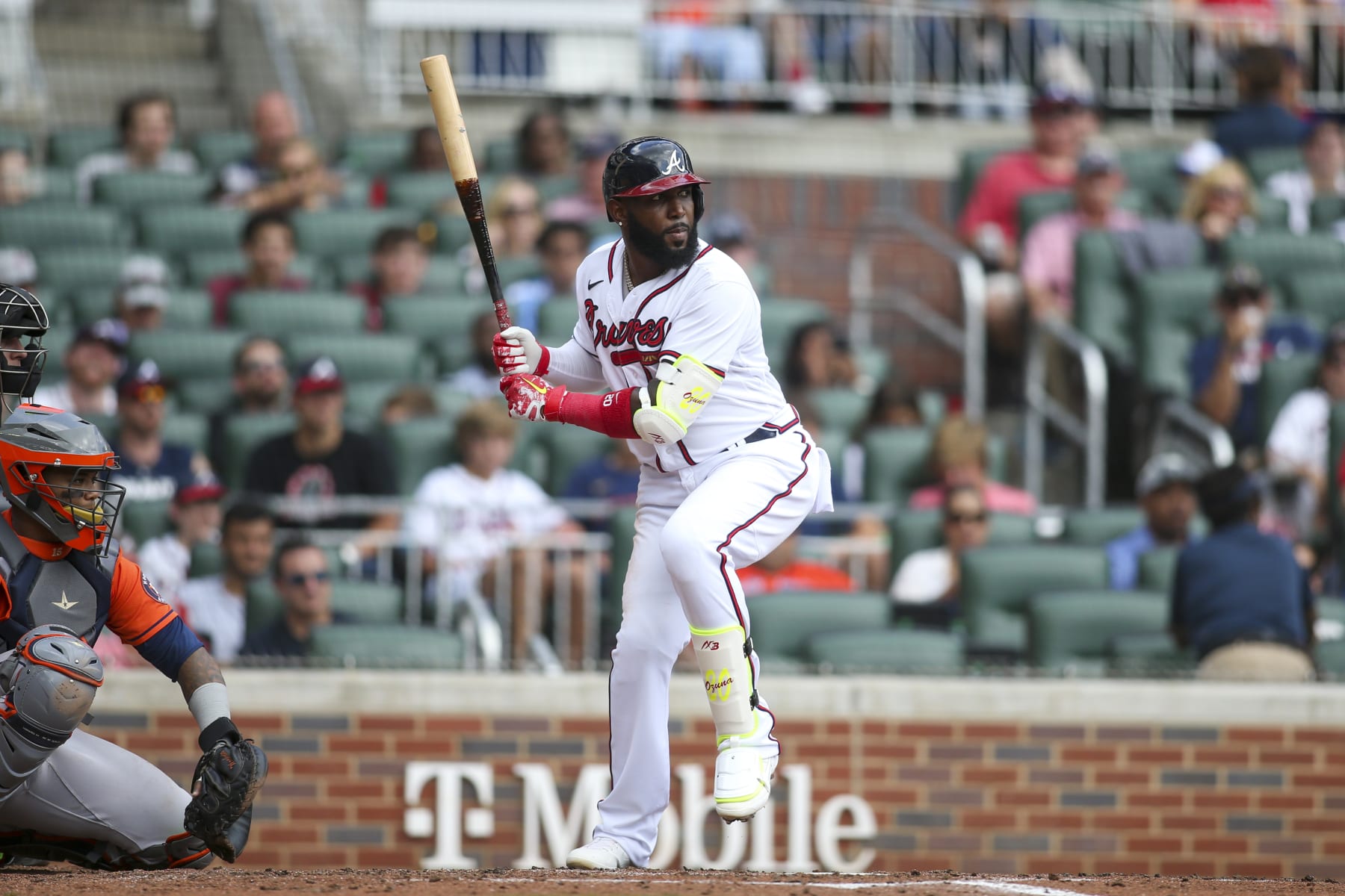 PHILADELPHIA, PA - JUNE 20: Marcell Ozuna #20 of the Atlanta