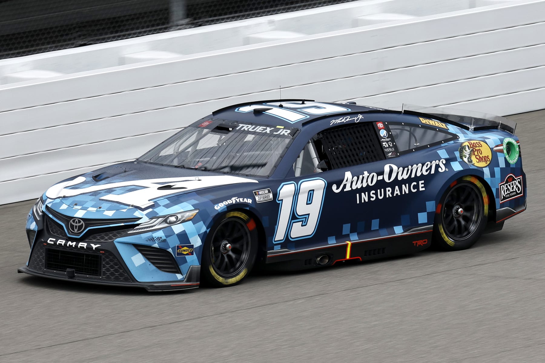 BROOKLYN, MICHIGAN - AUGUST 07: Martin Truex Jr., driver of the #19 Auto-Owners Insurance Toyota, drives during the NASCAR Cup Series FireKeepers Casino 400 at Michigan International Speedway on August 07, 2022 in Brooklyn, Michigan. (Photo by Sean Gardner/Getty Images)