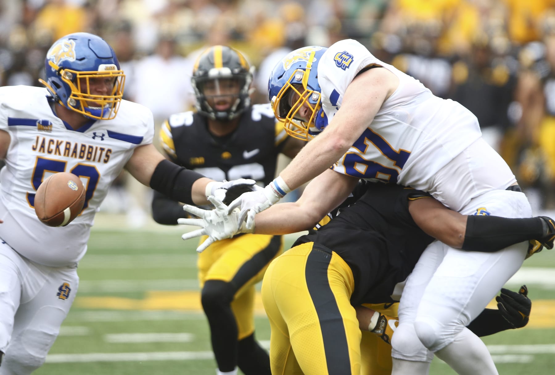 South Dakota State football players getting over lost game at Iowa