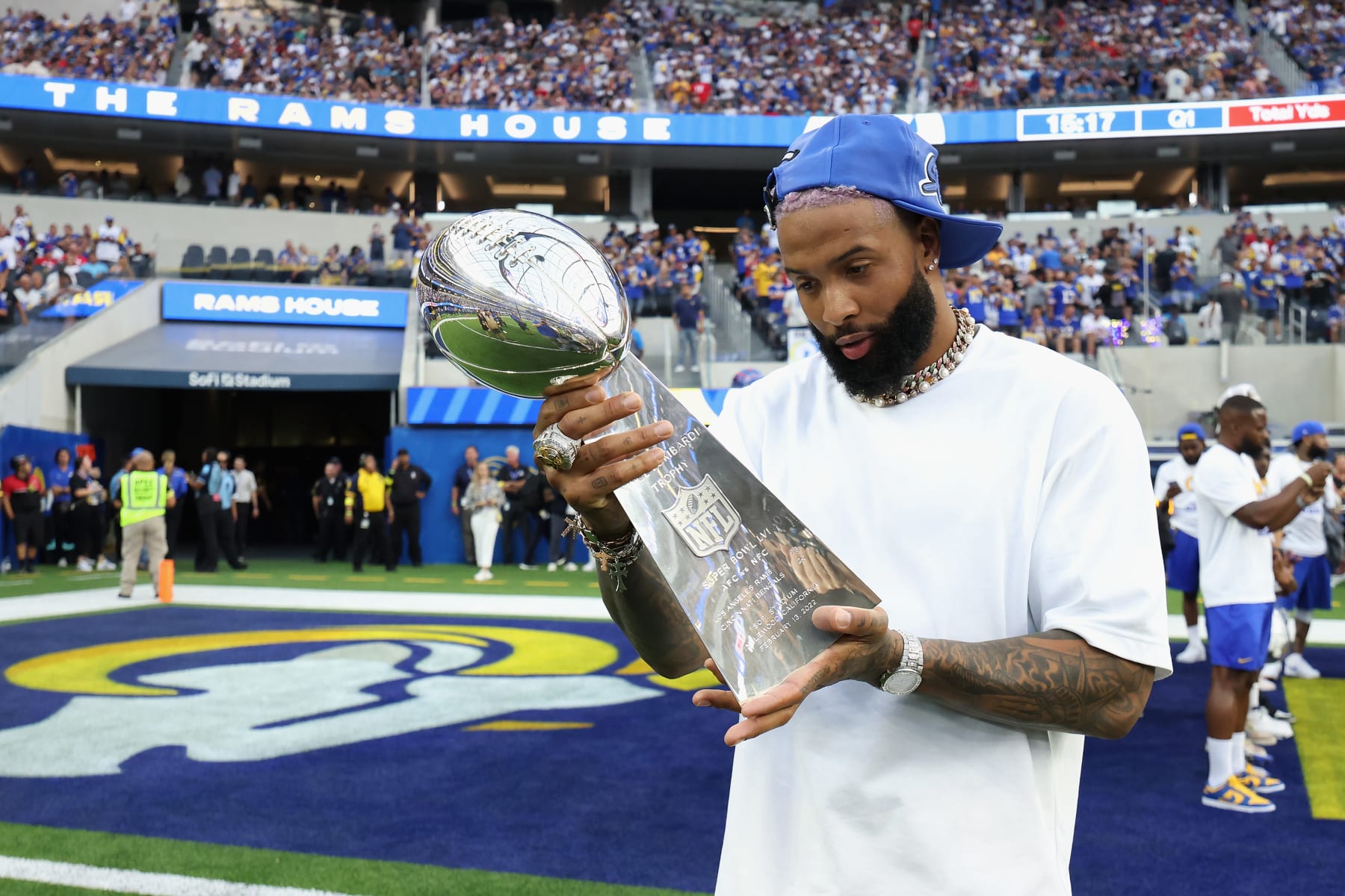 Video: Odell Beckham Jr. Attends NFL Season Opener, Joins Rams For Pregame  Ceremony 