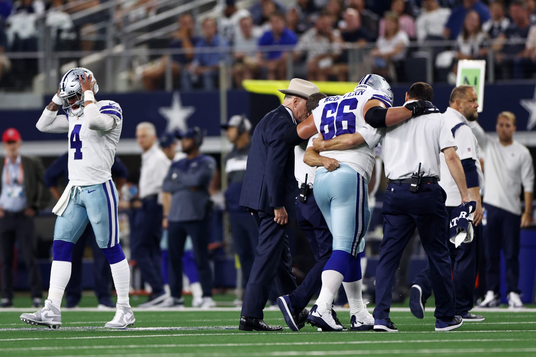 Dallas Cowboys wide receiver Dennis Houston (17) lines up for the