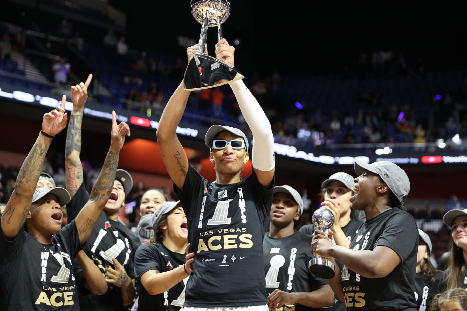 We blingin!' A'ja Wilson and the Aces get their championship rings