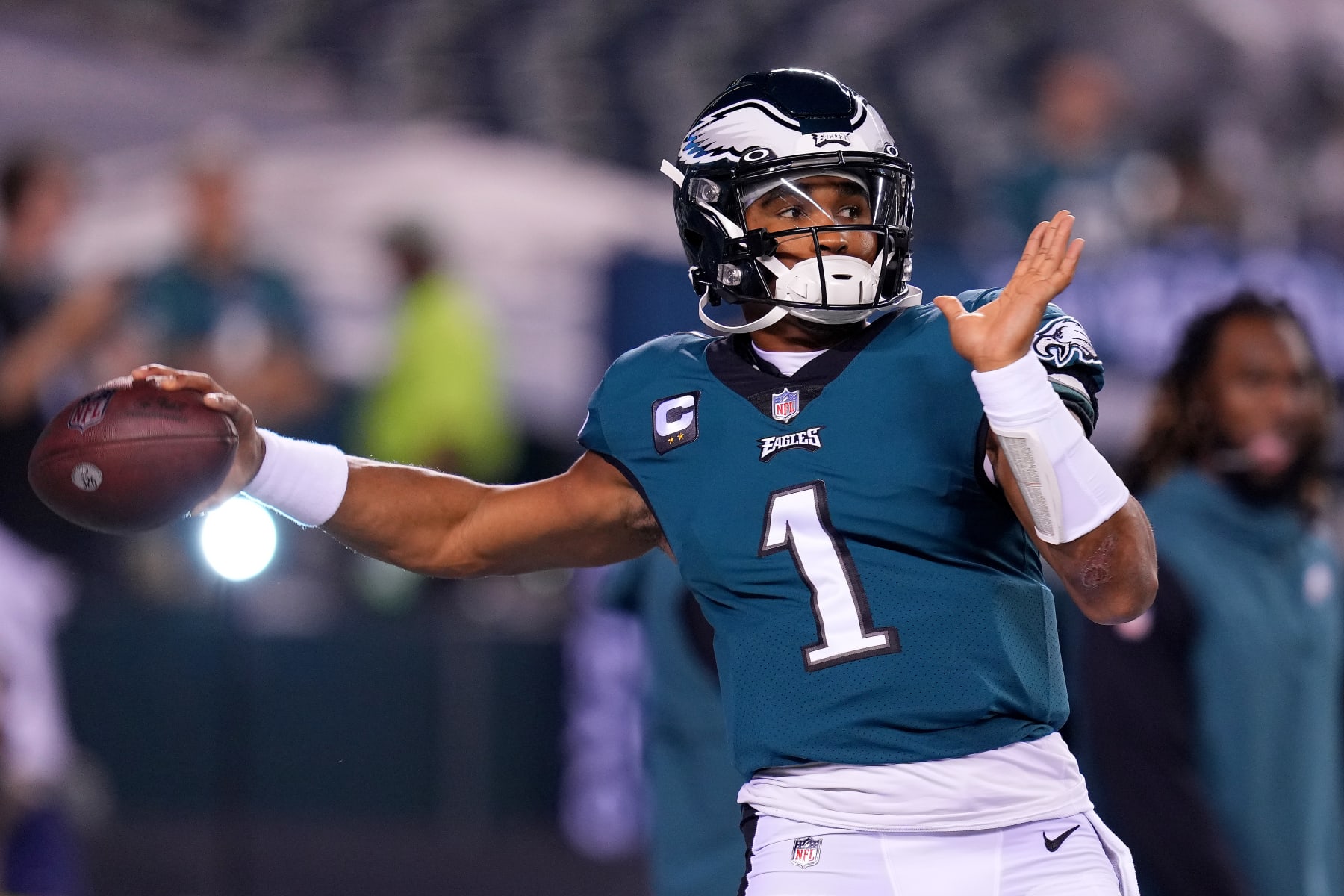 DeVonta Smith of the Philadelphia Eagles runs through the tunnel News  Photo - Getty Images