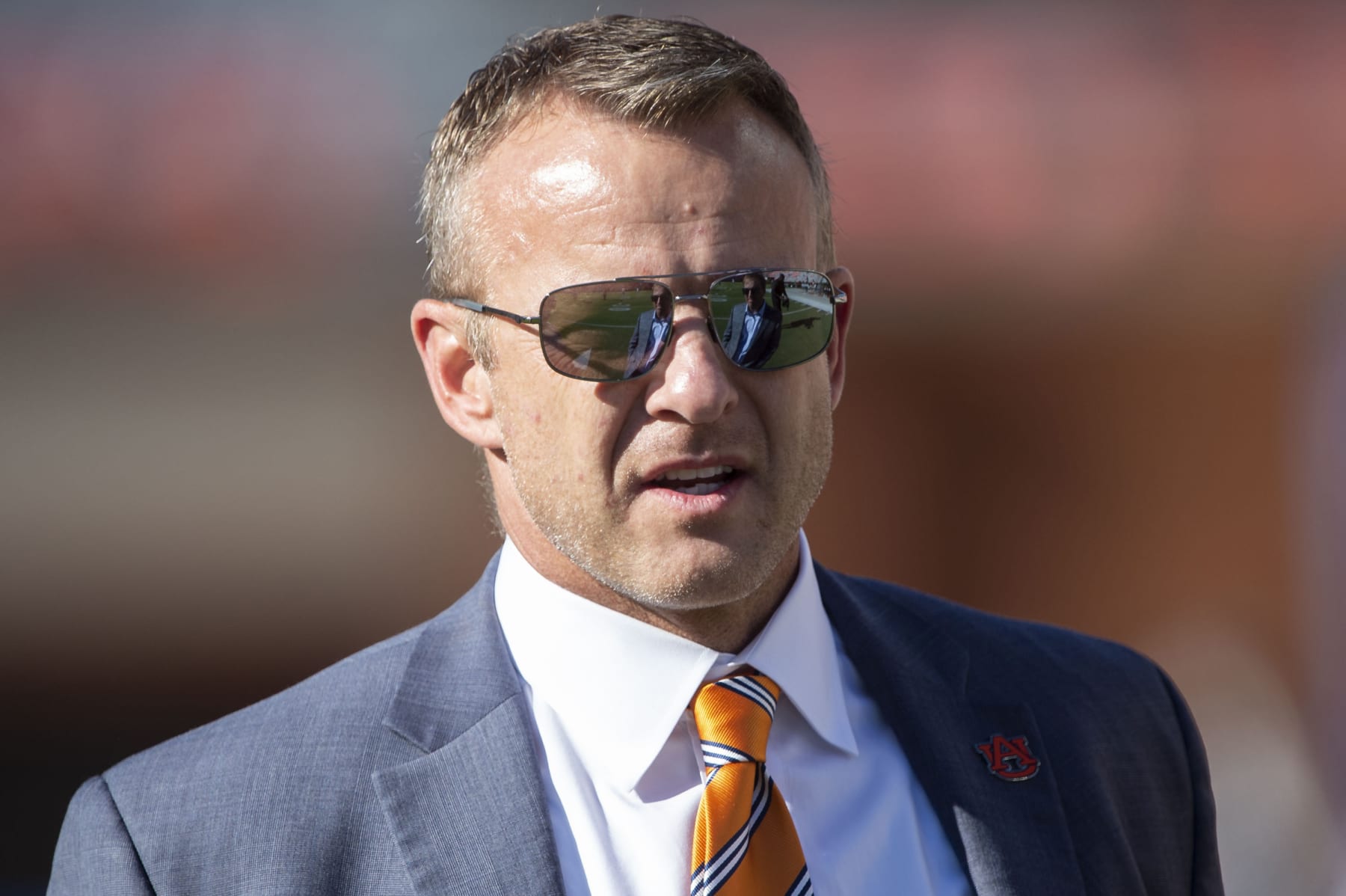 AUBURN, ALABAMA - SEPTEMBER 24: Head coach Bryan Harsin of the Auburn Tigers prior to their game against the Missouri Tigers at Jordan-Hare Stadium on September 24, 2022 in Auburn, Alabama. (Photo by Michael Chang/Getty Images)
