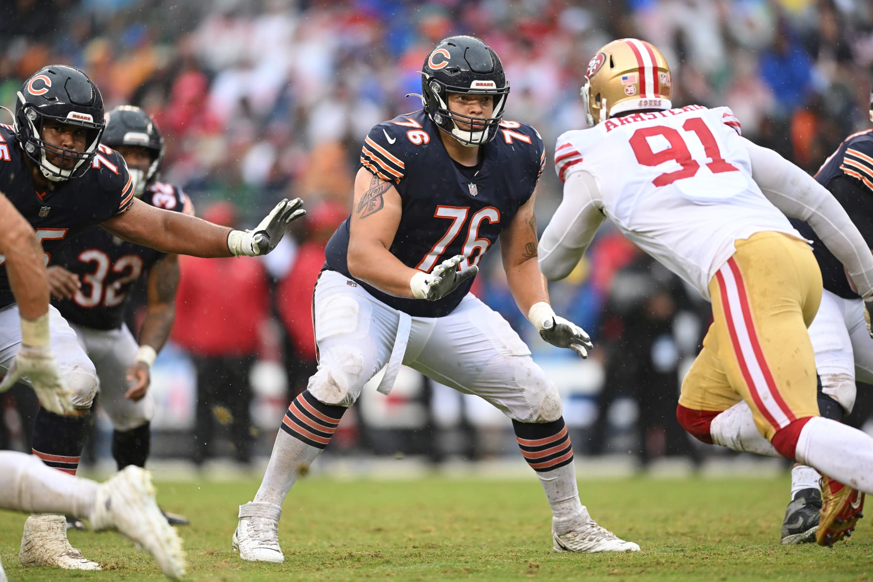 The Bears change interior offensive line after Teven Jenkins