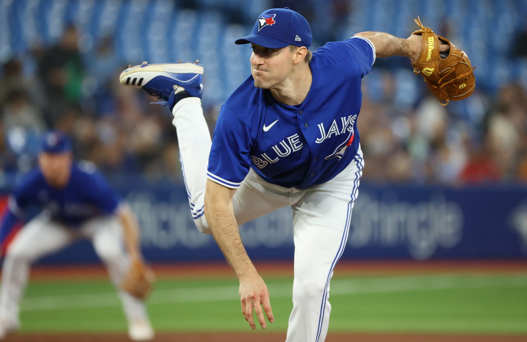 TORONTO, ON - SEPTEMBER 14 - Toronto Blue Jays starting pitcher Ross Stripling (48) as the Toronto Blue Jays play the Tampa Bay Rays at Rogers Centre in Toronto. September 14, 2022. (Steve Russell/Toronto Star via Getty Images) TORONTO, ON - SEPTEMBER 14 - Toronto Blue Jays starting pitcher Ross Stripling (48) as the Toronto Blue Jays play the Tampa Bay Rays at Rogers Centre in Toronto. September 14, 2022. (Steve Russell/Toronto Star via Getty Images)