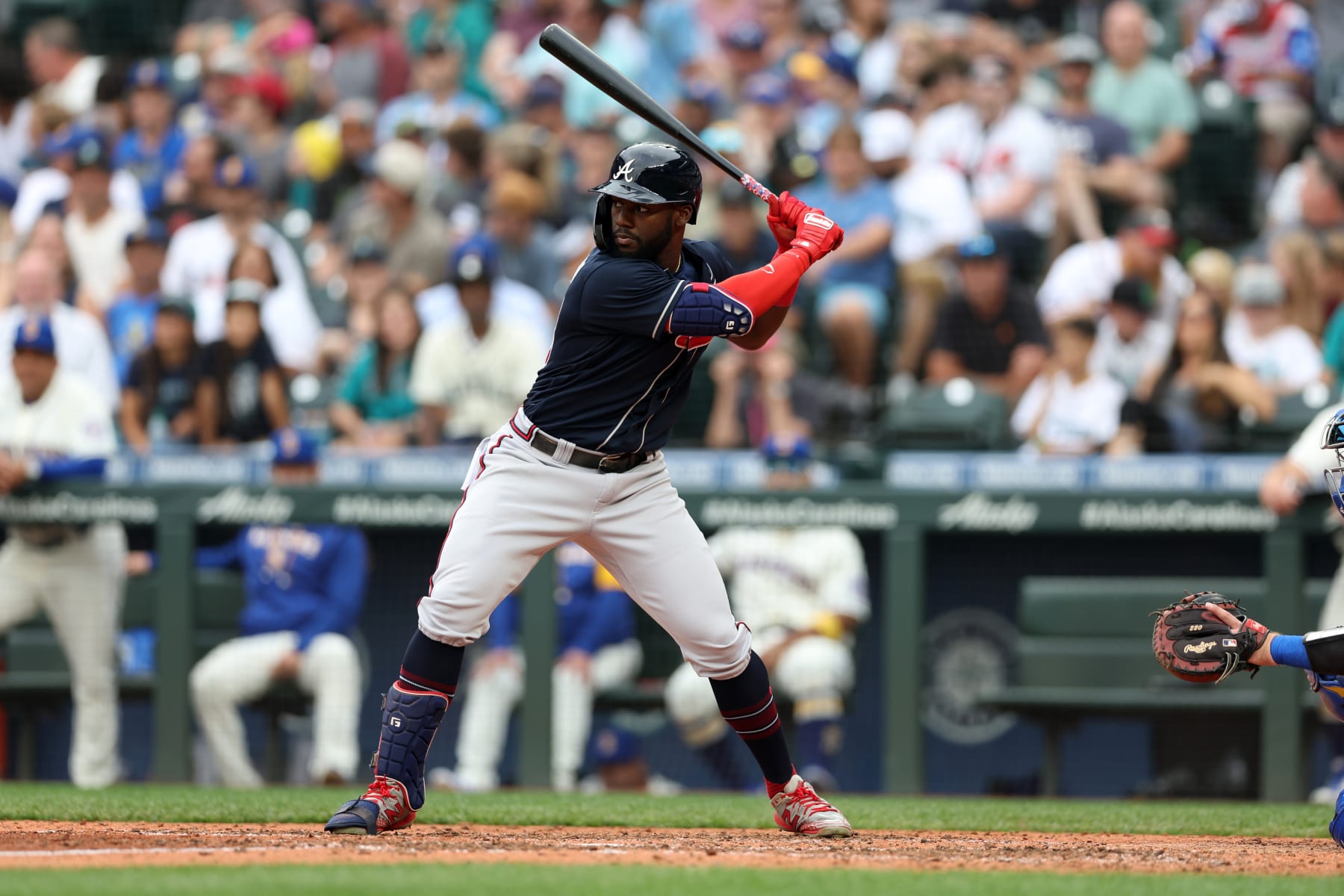 PHILADELPHIA, PA - SEPTEMBER 12: Marcell Ozuna #20 of the Atlanta