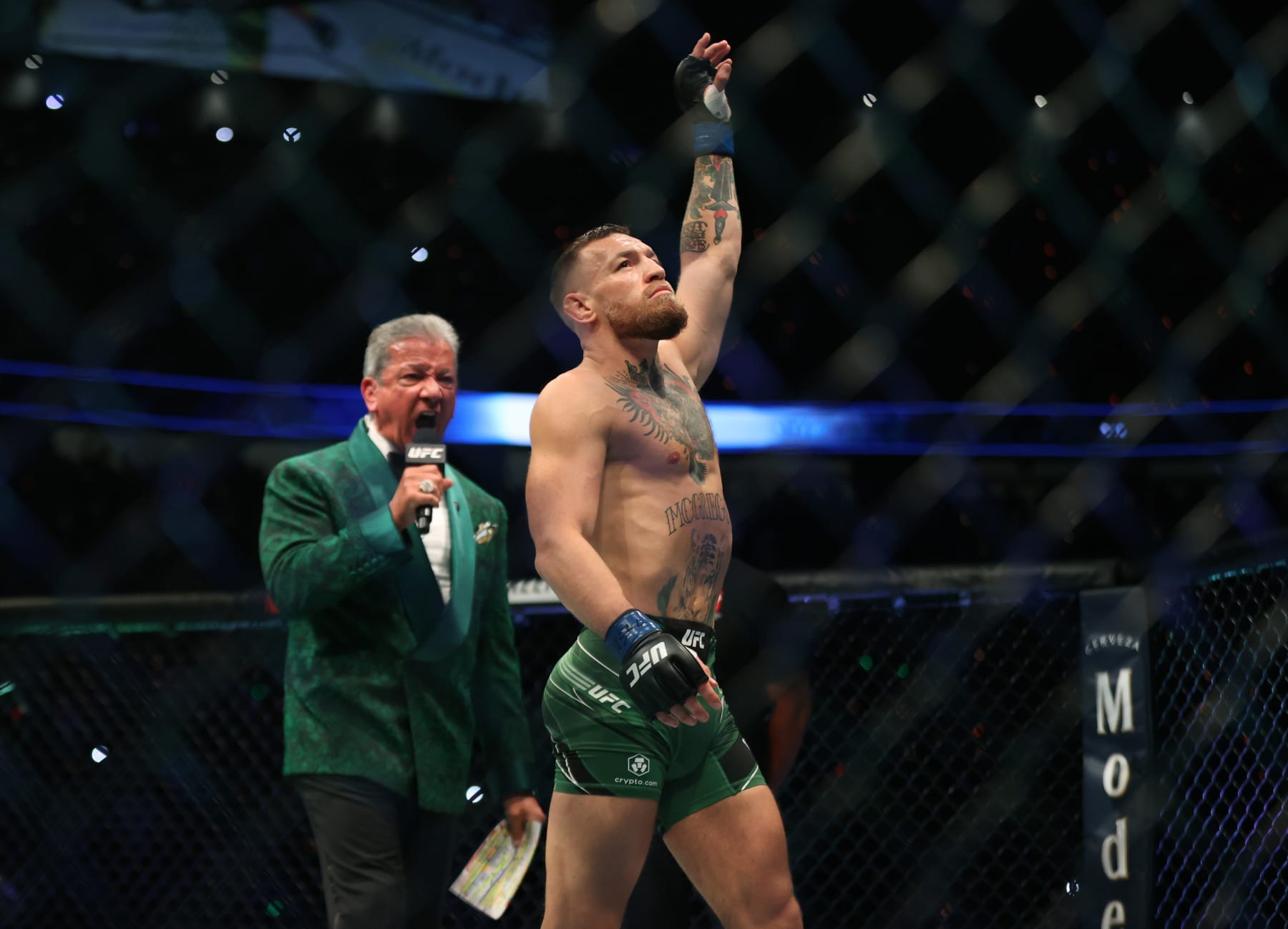 Nevada , United States - 10 July 2021; Conor McGregor before his lightweigh fight with Dustin Poirier during the UFC 264 event at T-Mobile Arena in Las Vegas, Nevada, USA. (Photo By Thomas King/Sportsfile via Getty Images)