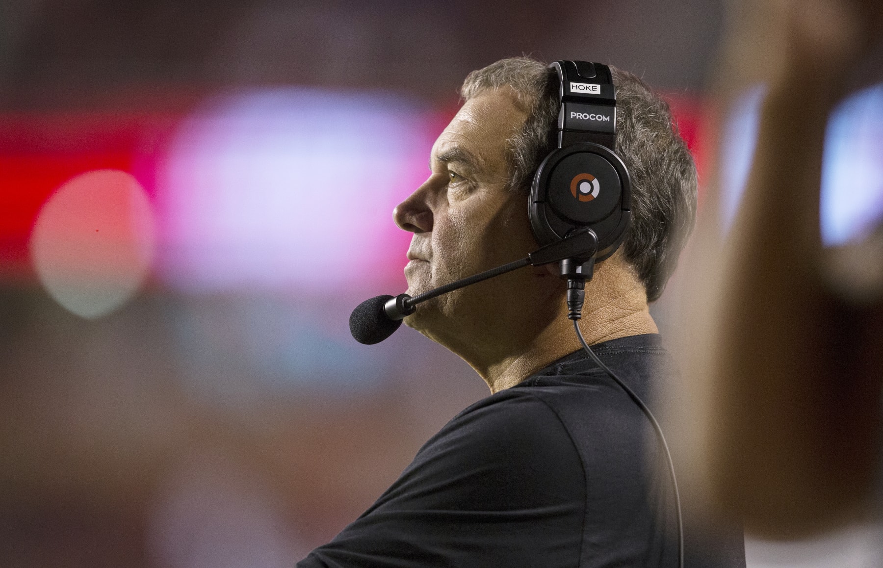 SALT LAKE CITY, UT- SEPTEMBER 17: Brady Hoke head coach of the San Diego State Aztecs watches the field during the second half of their game against the Utah Utes September 17, 2022 at Rice Eccles Stadium in Salt Lake City, Utah. (Photo by Chris Gardner/Getty Images)