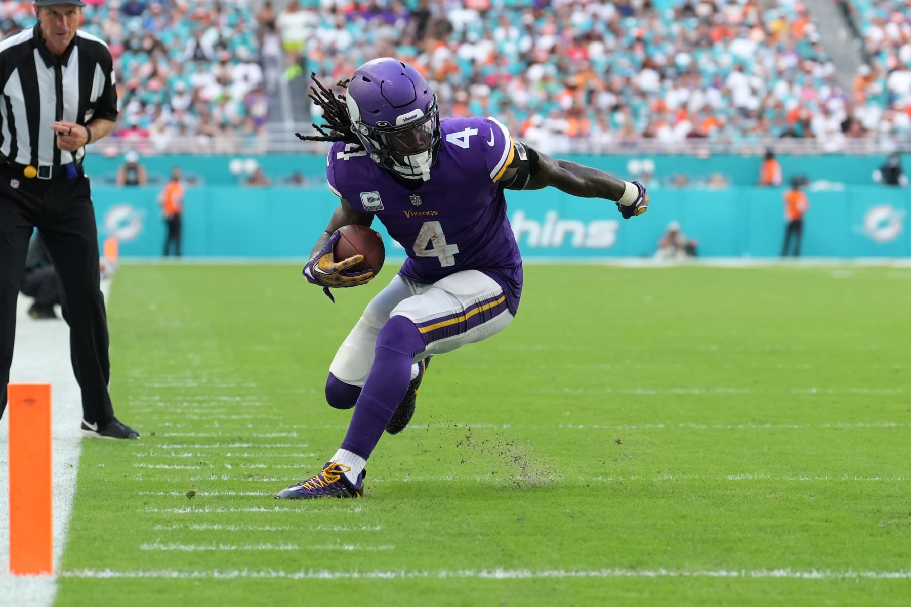 Kansas City Chiefs defensive end Chris Jones (95) sacks Minnesota Vikings  quarterback Kirk Cousins (8) in the fourth quarter on Sunday, Nov. 3, 2019  at Arrowhead Stadium in Kansas City, Mo. The