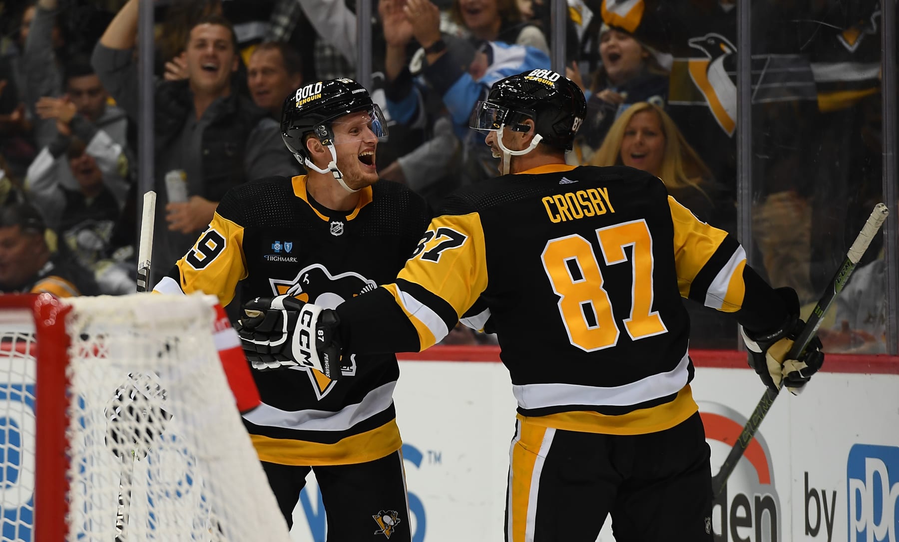 Florida Panthers' Anthony Duclair (10) returns to the bench after scoring  during the second period of an NHL hockey game against the Pittsburgh  Penguins in Pittsburgh, Tuesday, March 8, 2022. (AP Photo/Gene