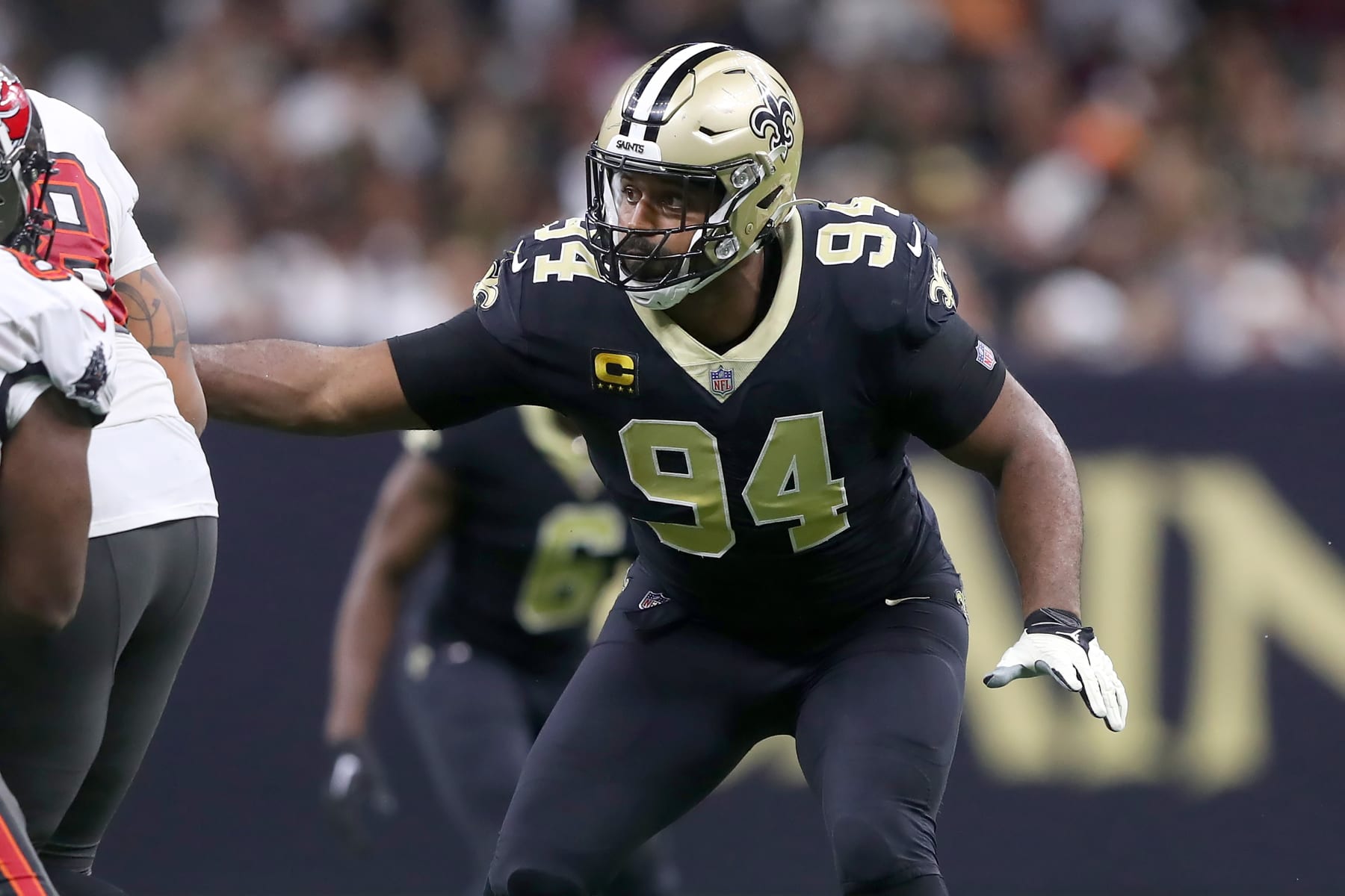 Cam Jordan will miss Sunday's game with an eye injury - NBC Sports