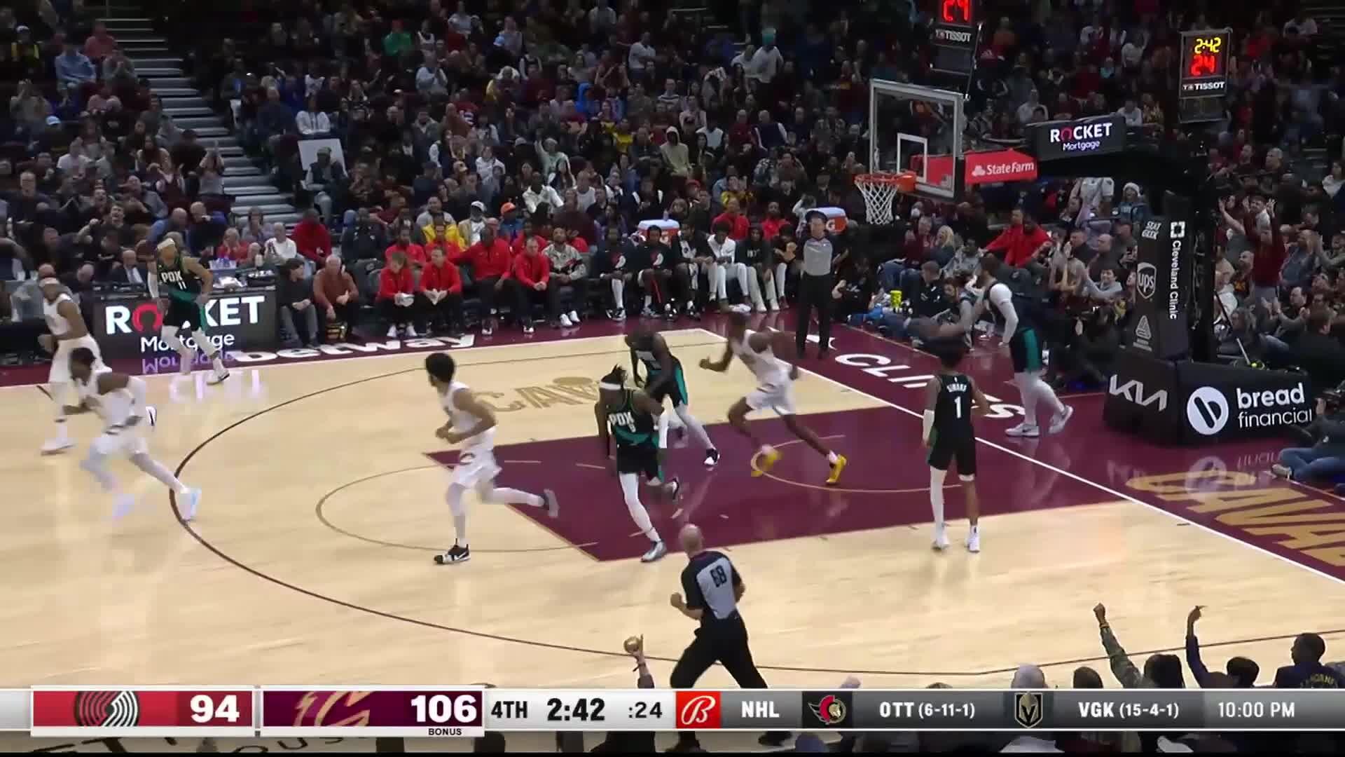 Donovan Mitchell Points in CLE vs. POR