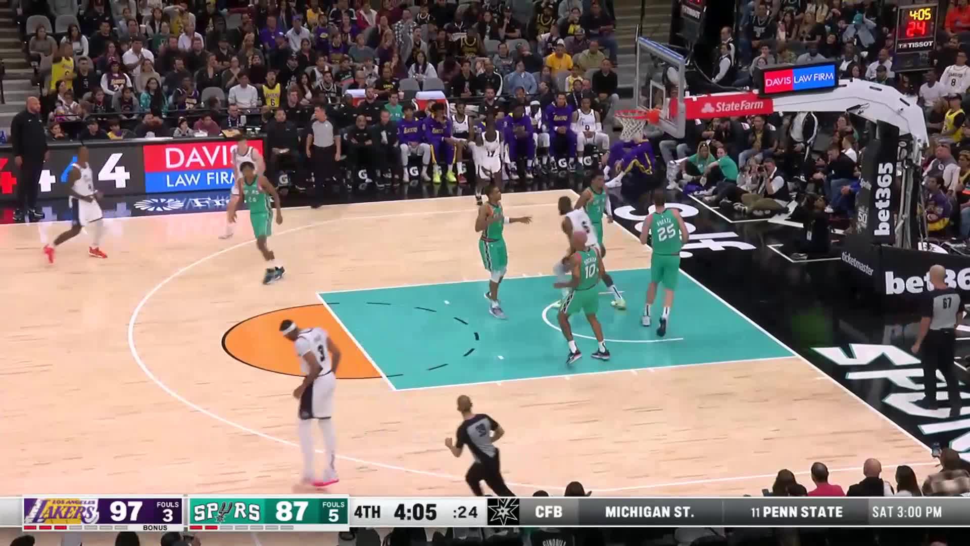 LeBron James with the flush