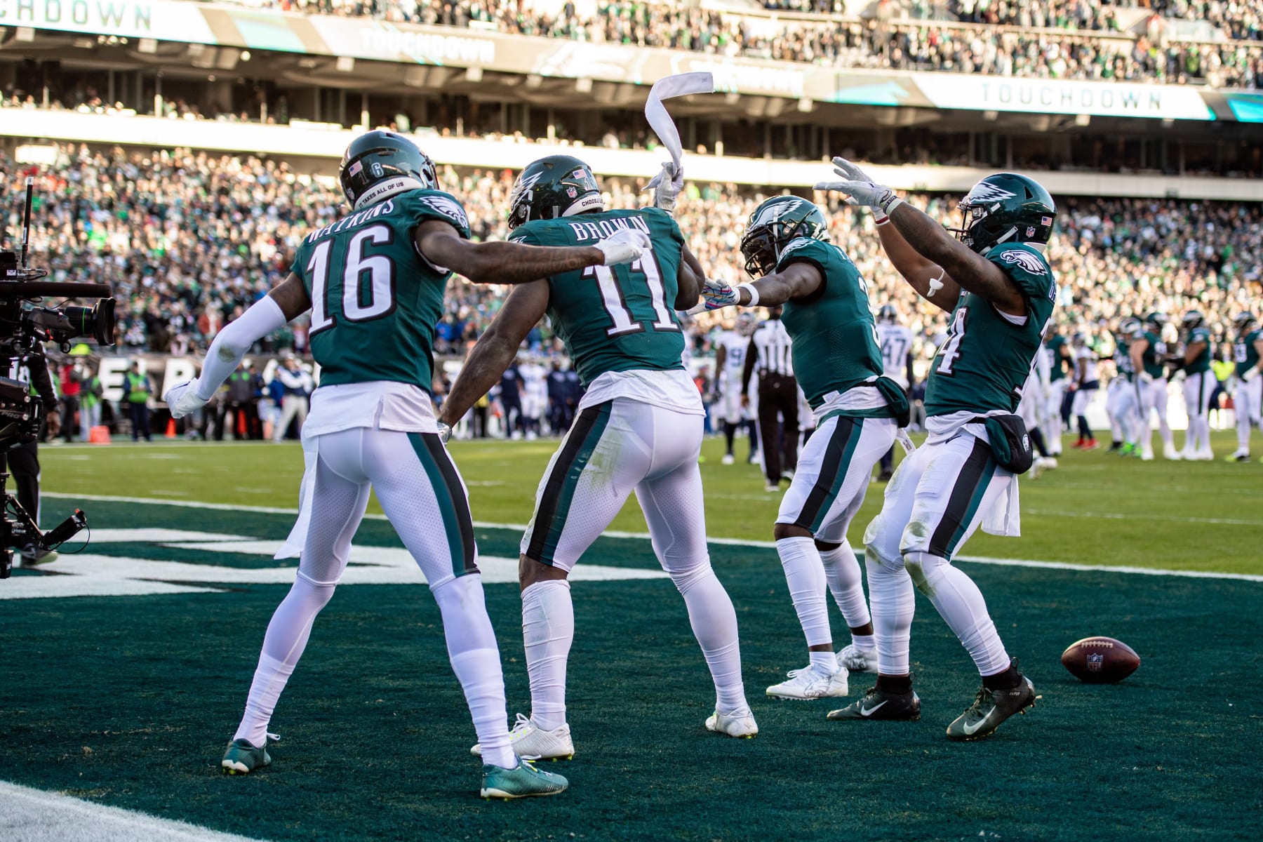 Eagles WR A.J. Brown on two-TD game vs. Titans: 'This one meant a lot to me'