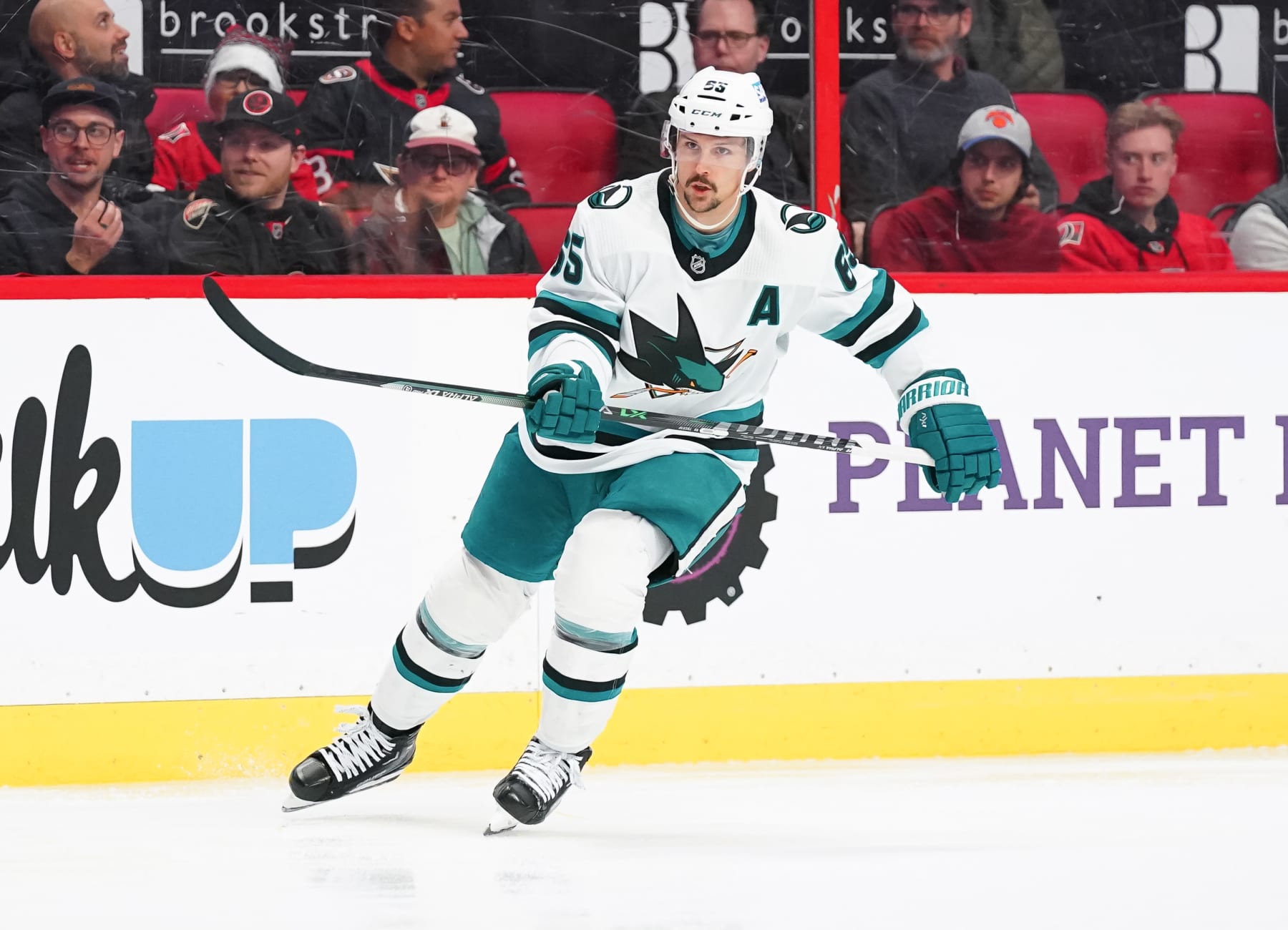 Erik Karlsson San Jose Sharks Hockey Fights Cancer Autographed