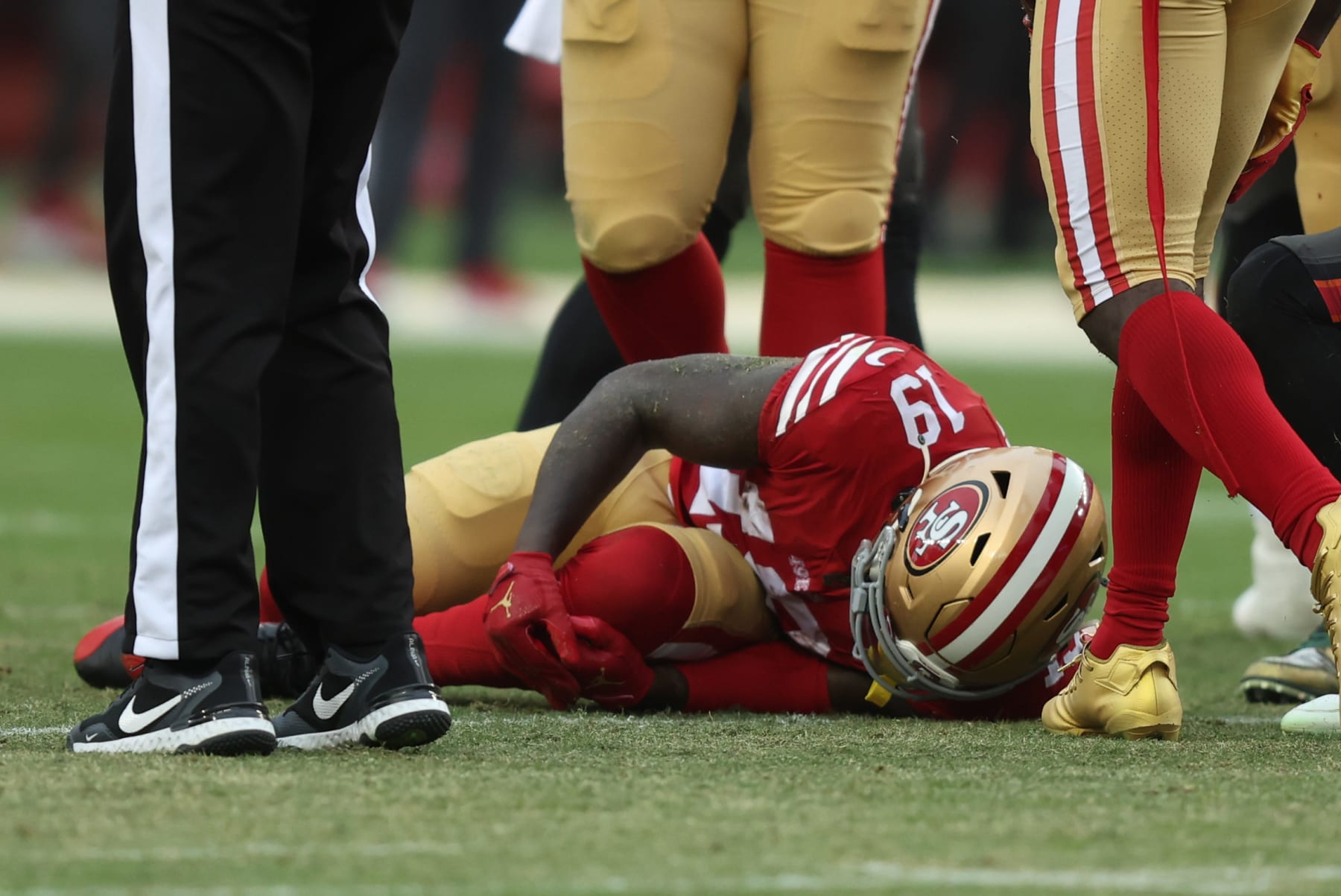 The banged-up 49ers, with injured Rice and Young, humbled by Bucs - Sports  Illustrated Vault