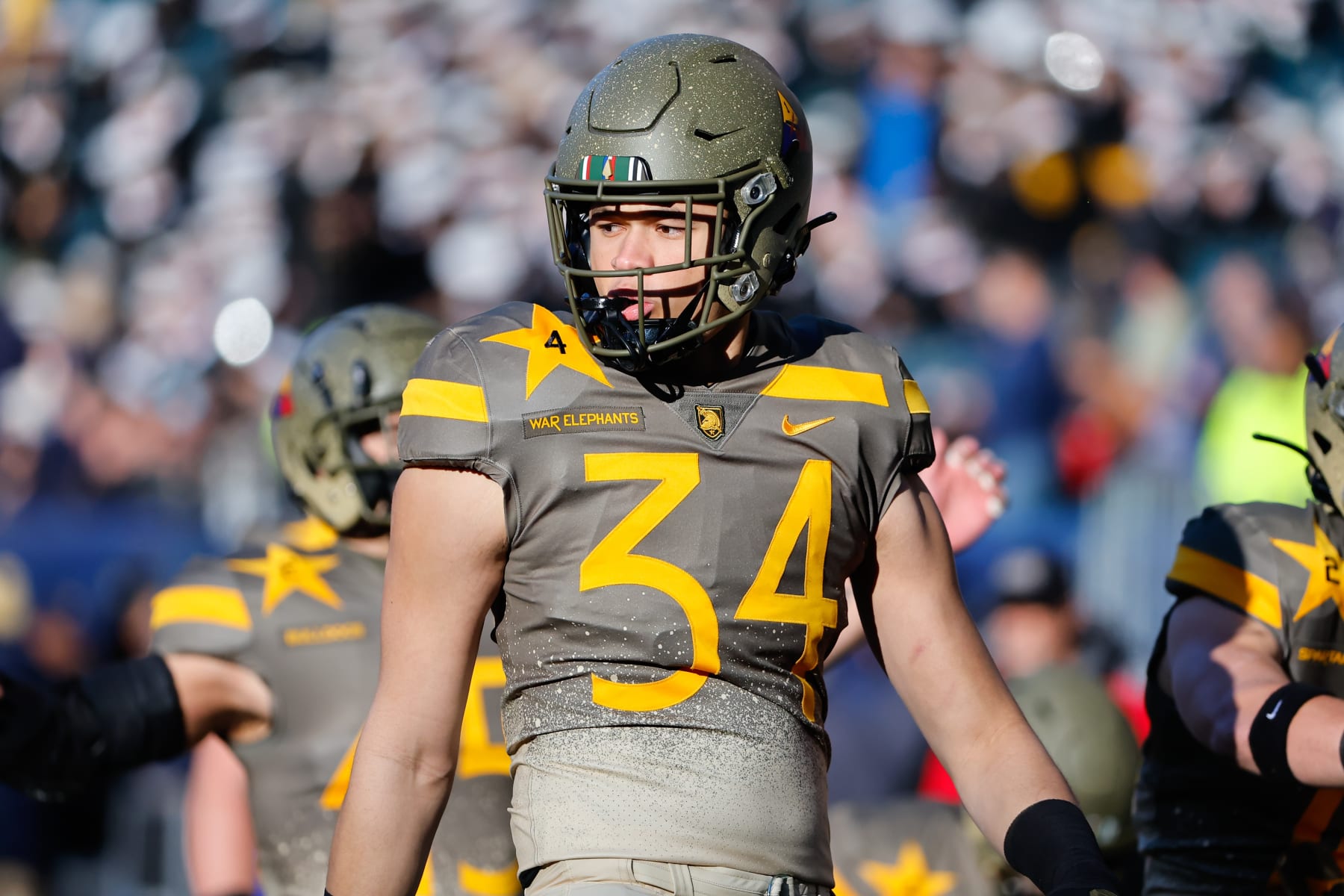 Andre Carter Participates in NFL Combine - Army West Point