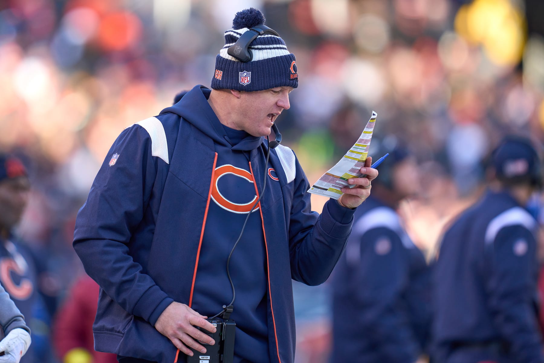 chicago bears skull cap