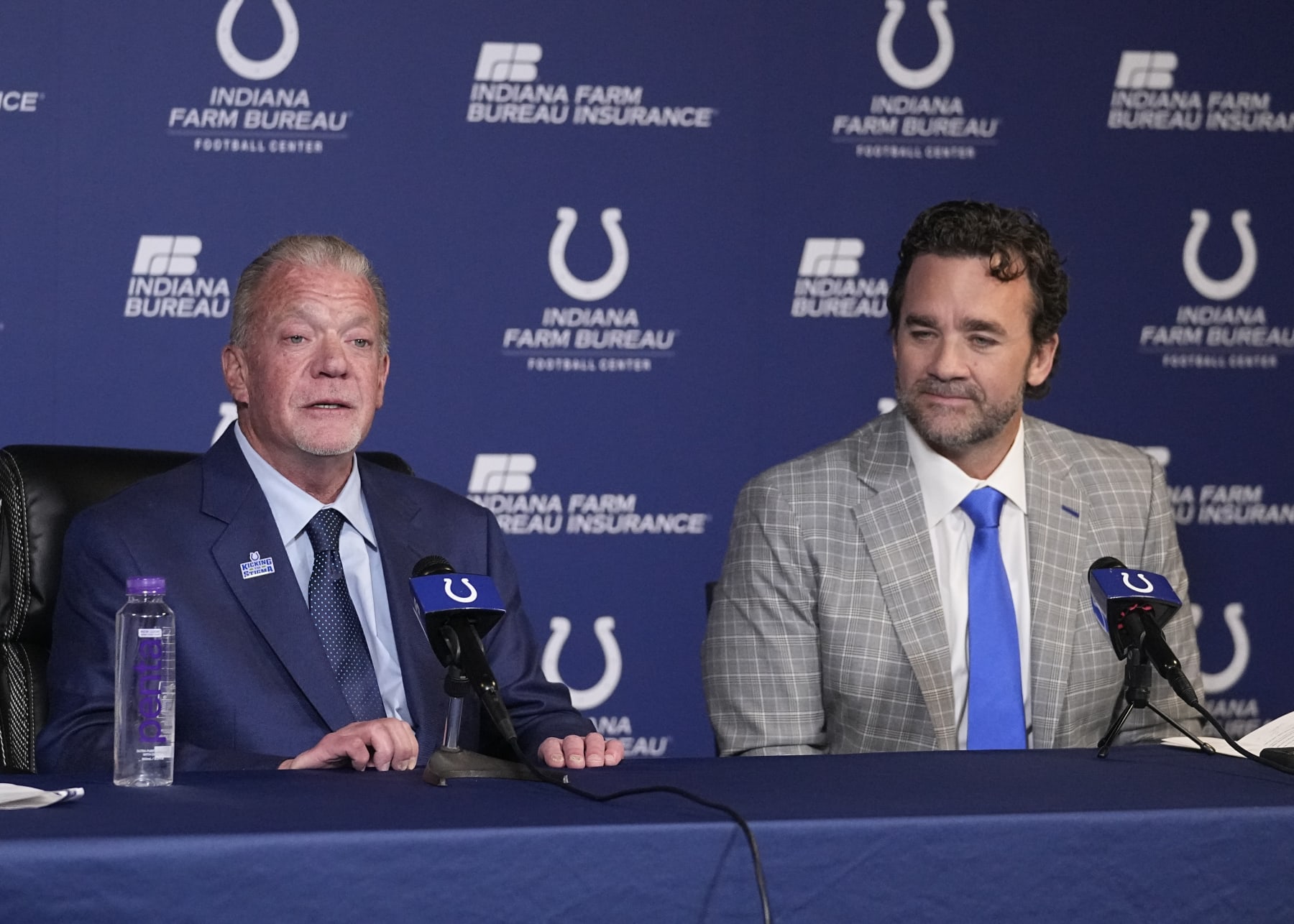 Colts Jim Irsay, Chris Ballard, Jeff Saturday address media Monday