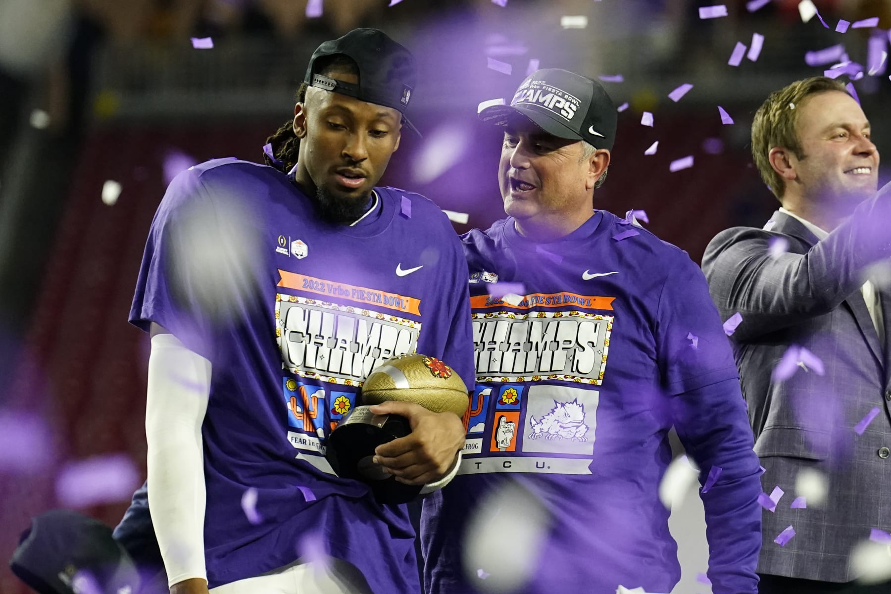 Johnston and head coach Sonny Dykes
